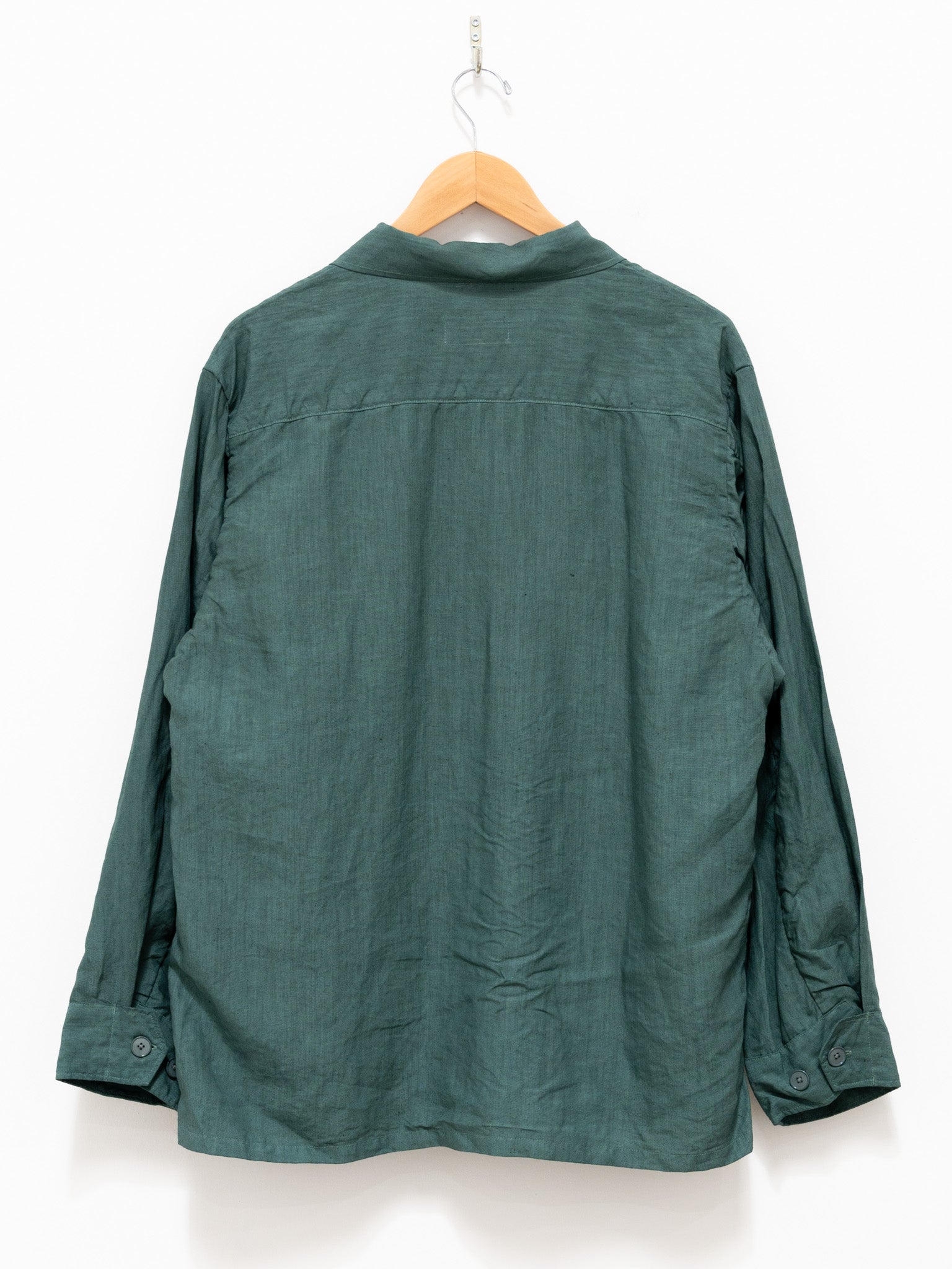 SH FTGJ-004 Fatigue Shirt (Linen Garment Dye), Ink Black