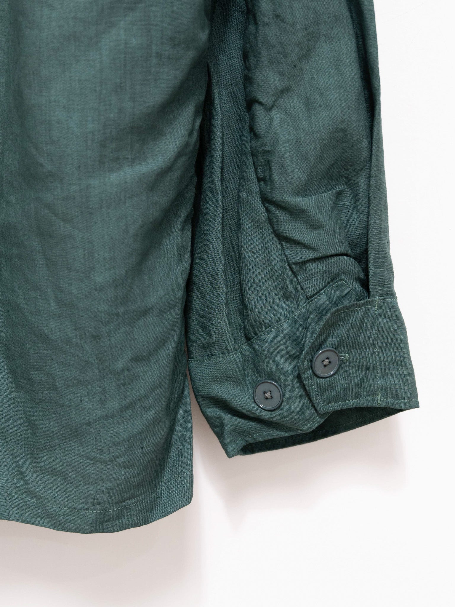 SH FTGJ-004 Fatigue Shirt (Linen Garment Dye), Ink Black