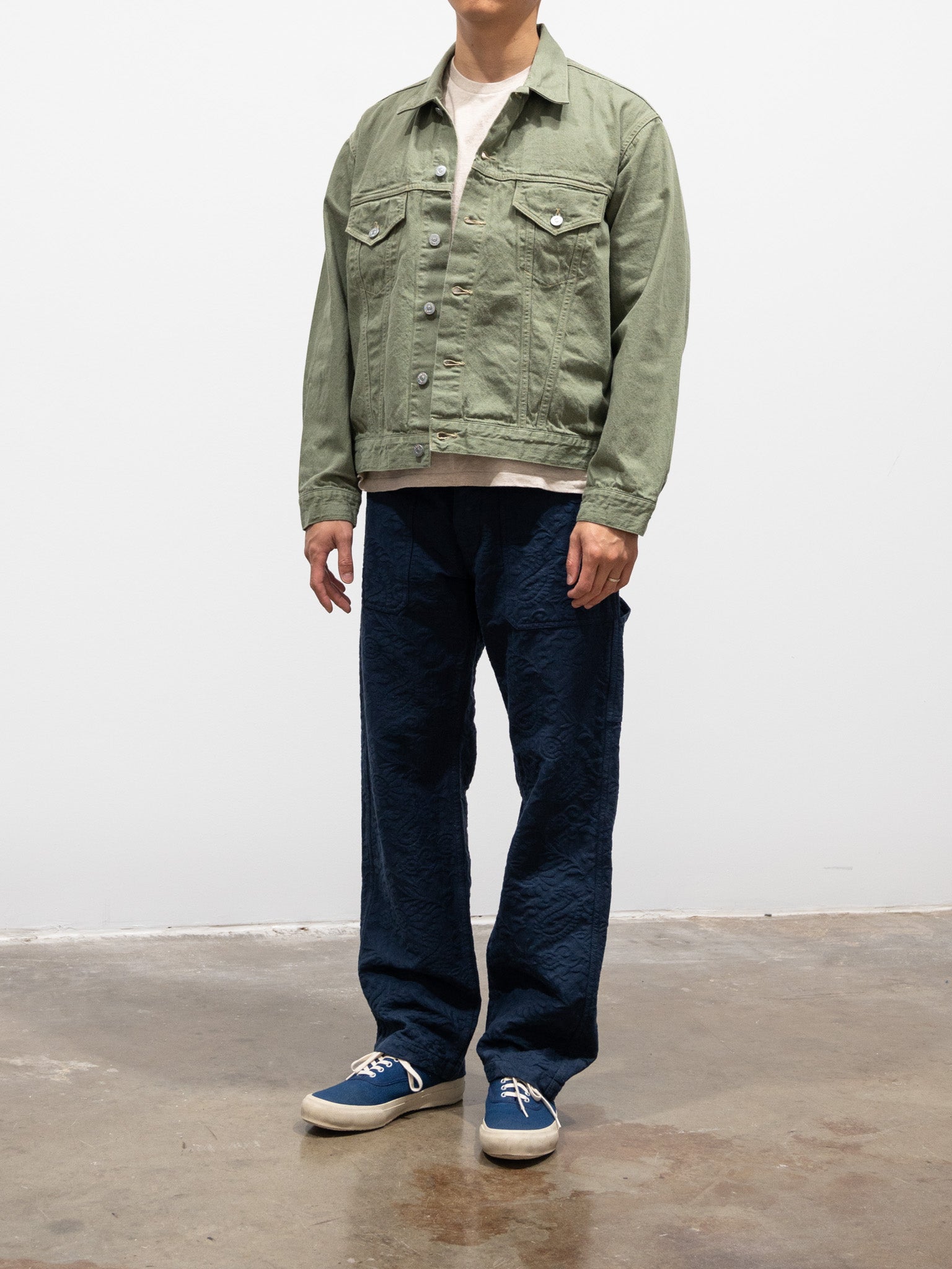 Namu Shop - ts(s) Garment Dye Paisley Fatigue Pants - Navy