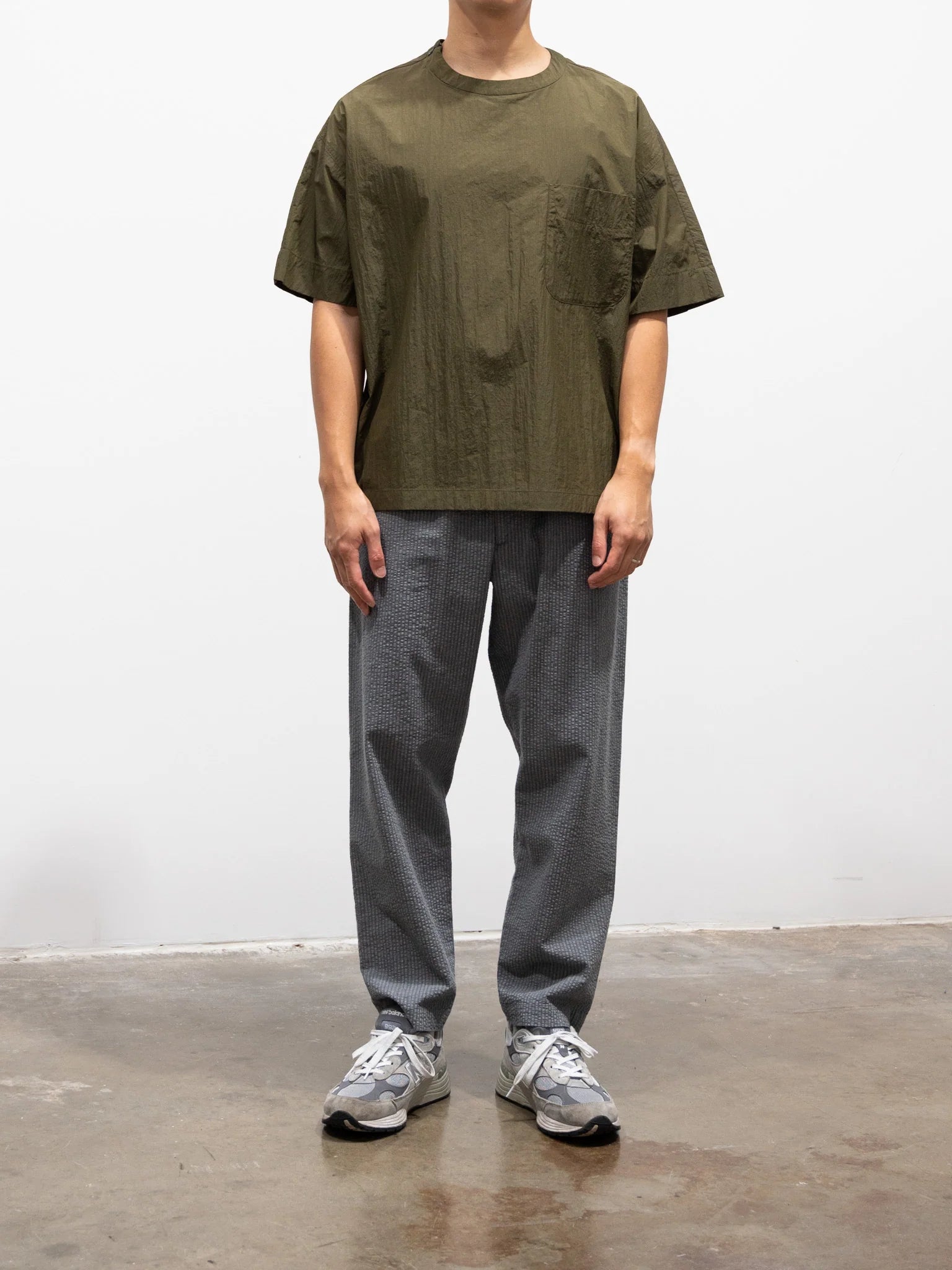 Namu Shop - Document Nylon Over Shirt - Khaki