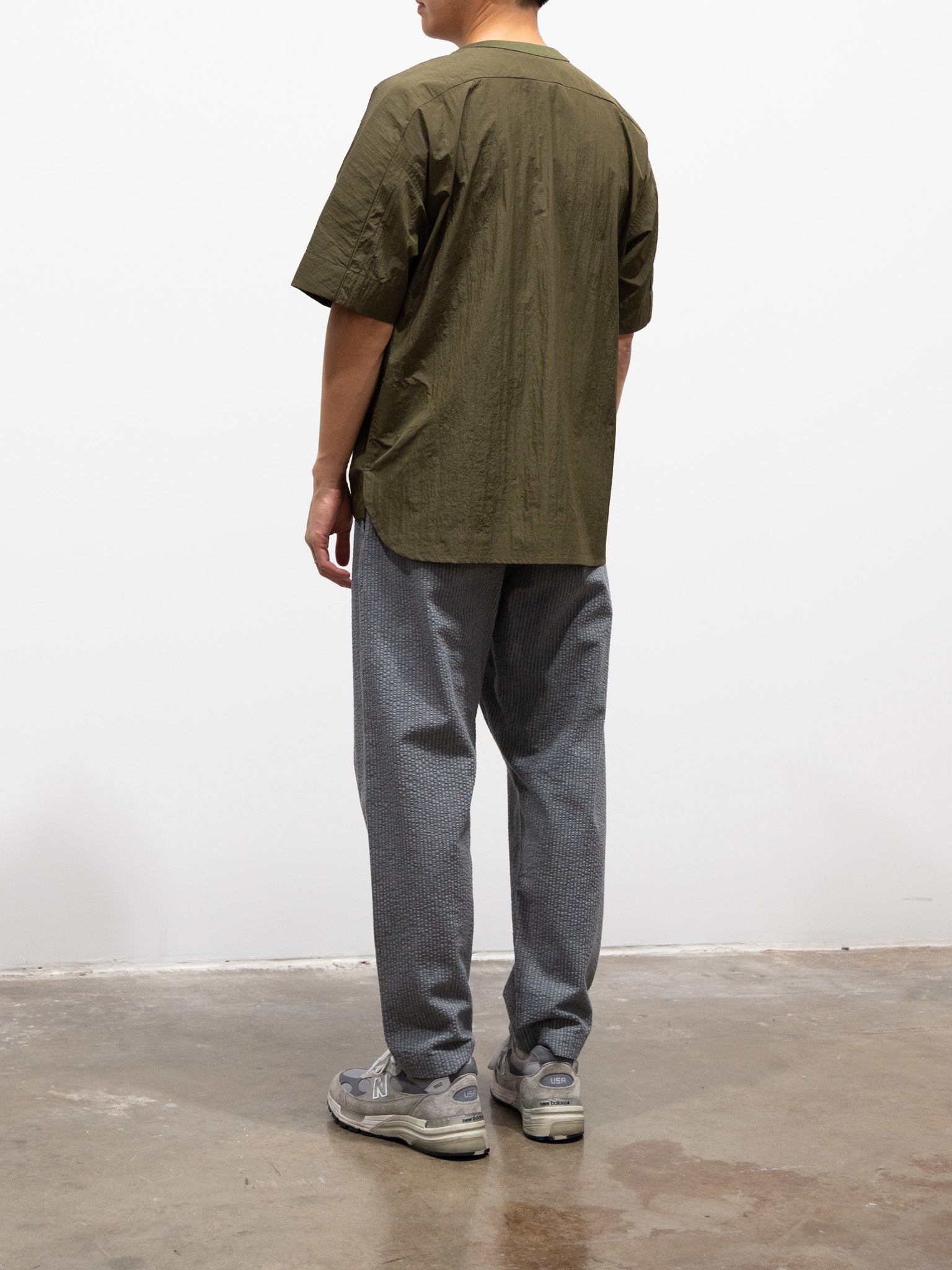 Namu Shop - Fujito Seersucker Easy Pants - Gray Stripe