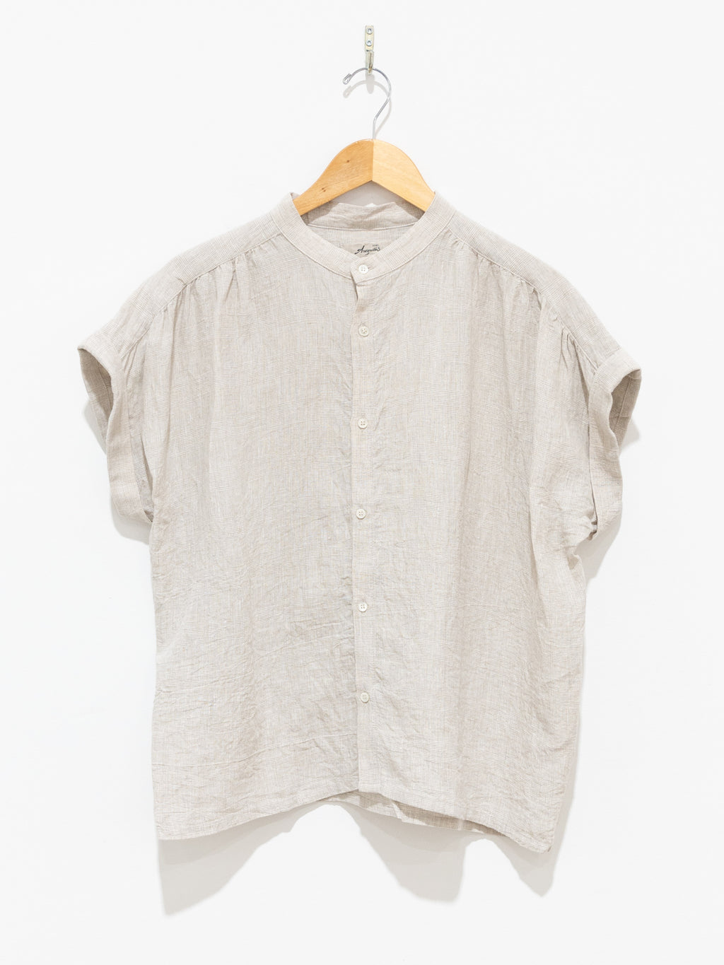 Namu Shop - Ichi Antiquites Glencheck Azumadaki Shirt - Natural
