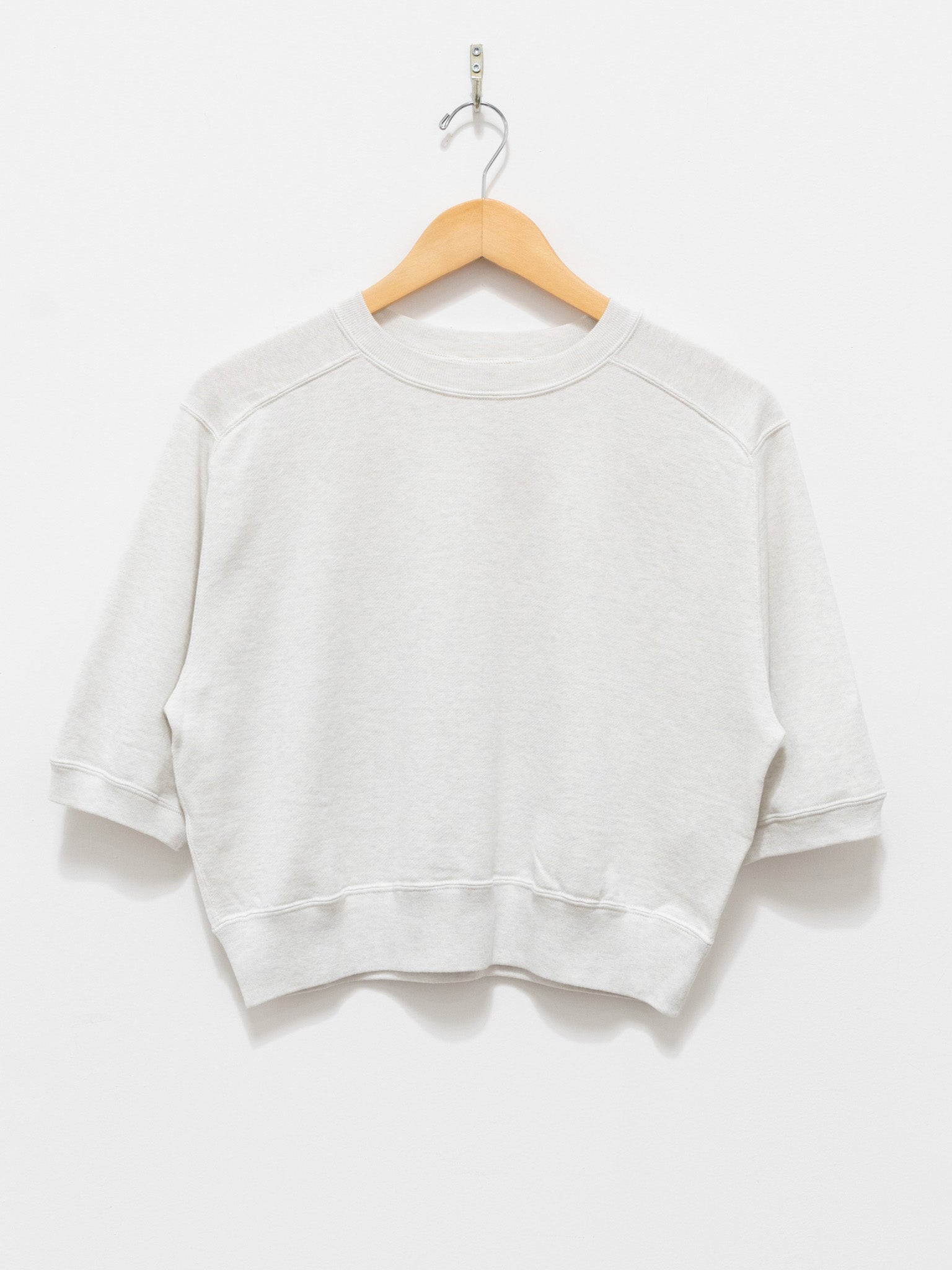 Namu Shop - Auralee Light Flowy Sweat Half Sleeve P/O - Light Gray (restocked)