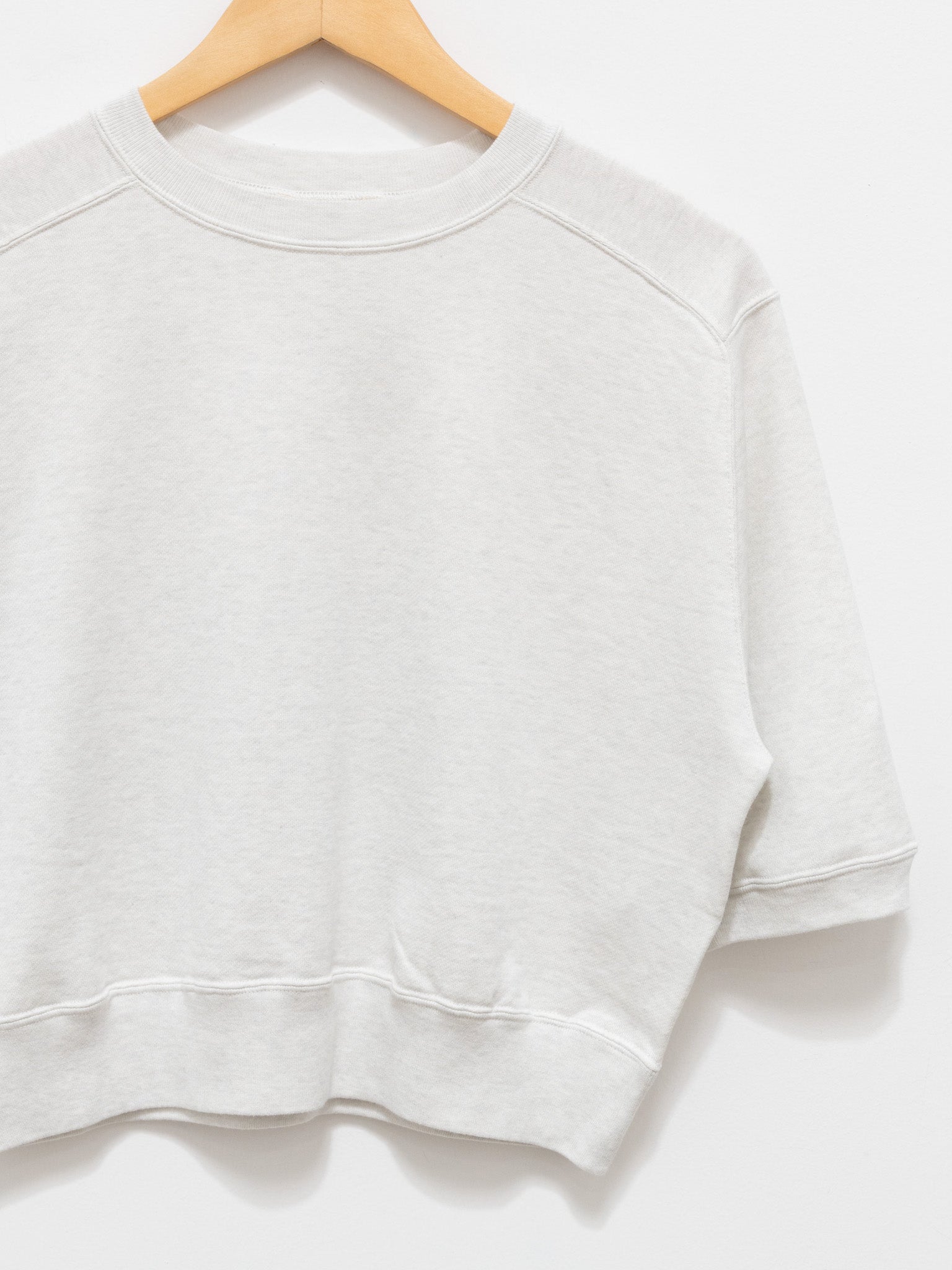 Namu Shop - Auralee Light Flowy Sweat Half Sleeve P/O - Light Gray (restocked)