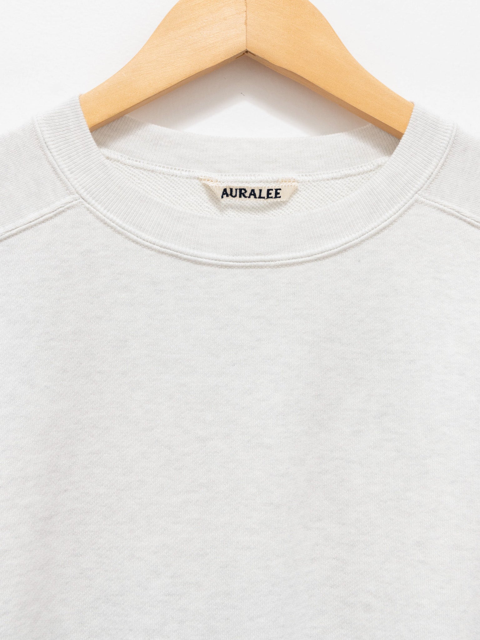 Namu Shop - Auralee Light Flowy Sweat Half Sleeve P/O - Light Gray 