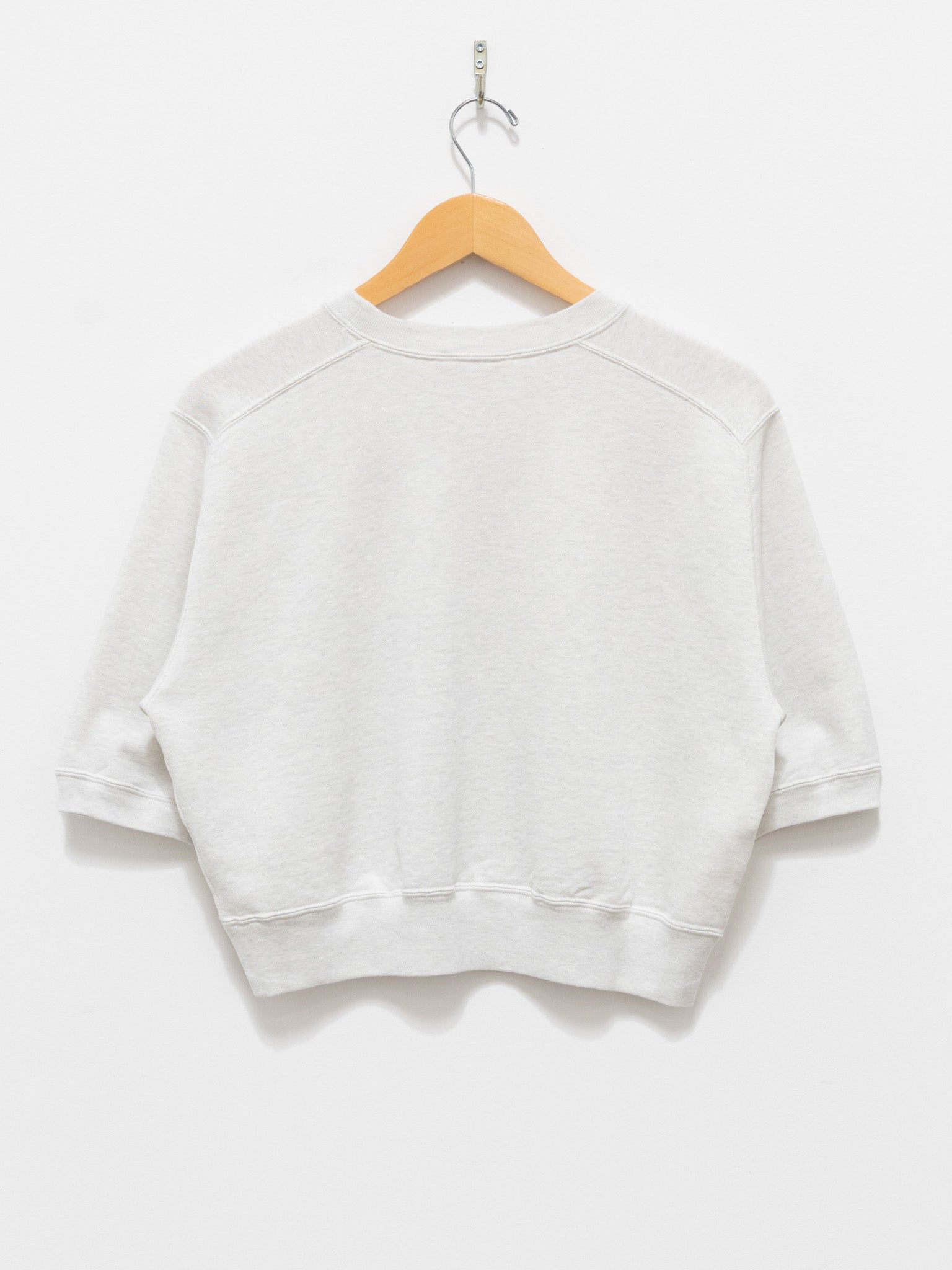 Namu Shop - Auralee Light Flowy Sweat Half Sleeve P/O - Light Gray 