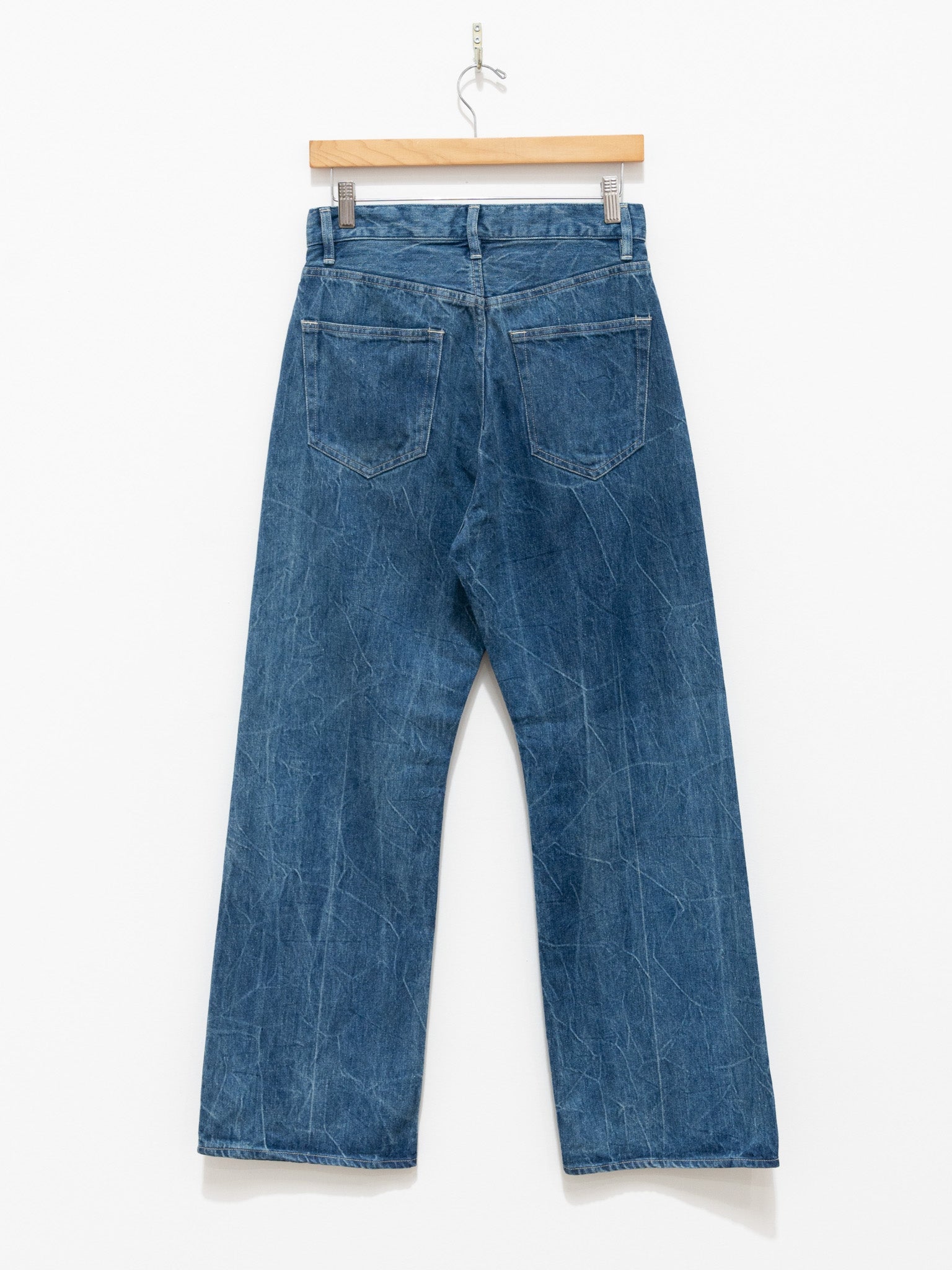 Namu Shop - Auralee Selvedge Faded Light Denim Pants - Indigo