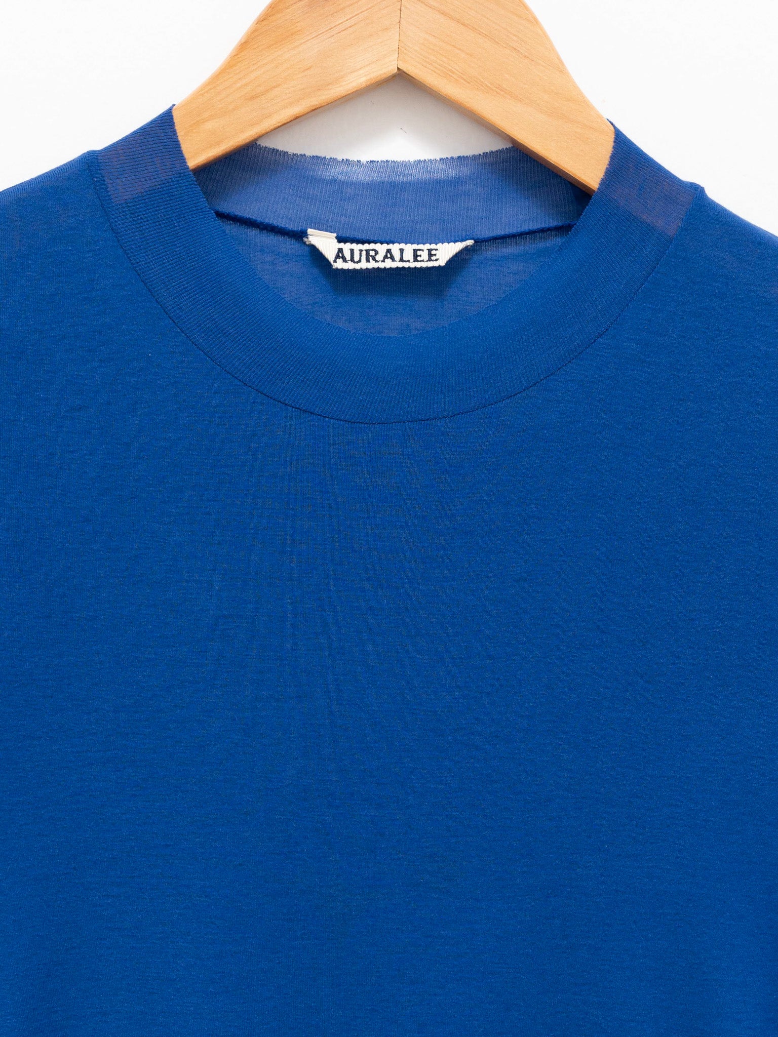 Namu Shop - Auralee Giza Super High Gauge Sheer Rib Tee - Blue