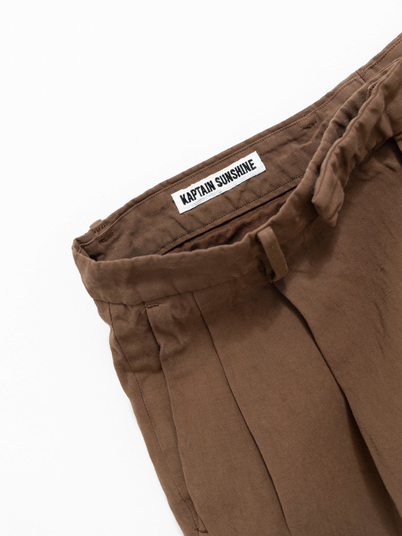 Namu Shop - Kaptain Sunshine Shoecut Slacks - Cocoa
