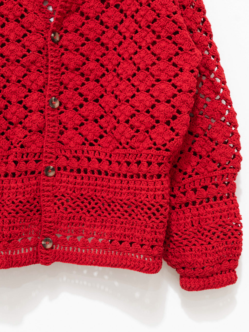 Namu Shop - Niche MacMahon Knitting Mills Crochet Cardigan - Red