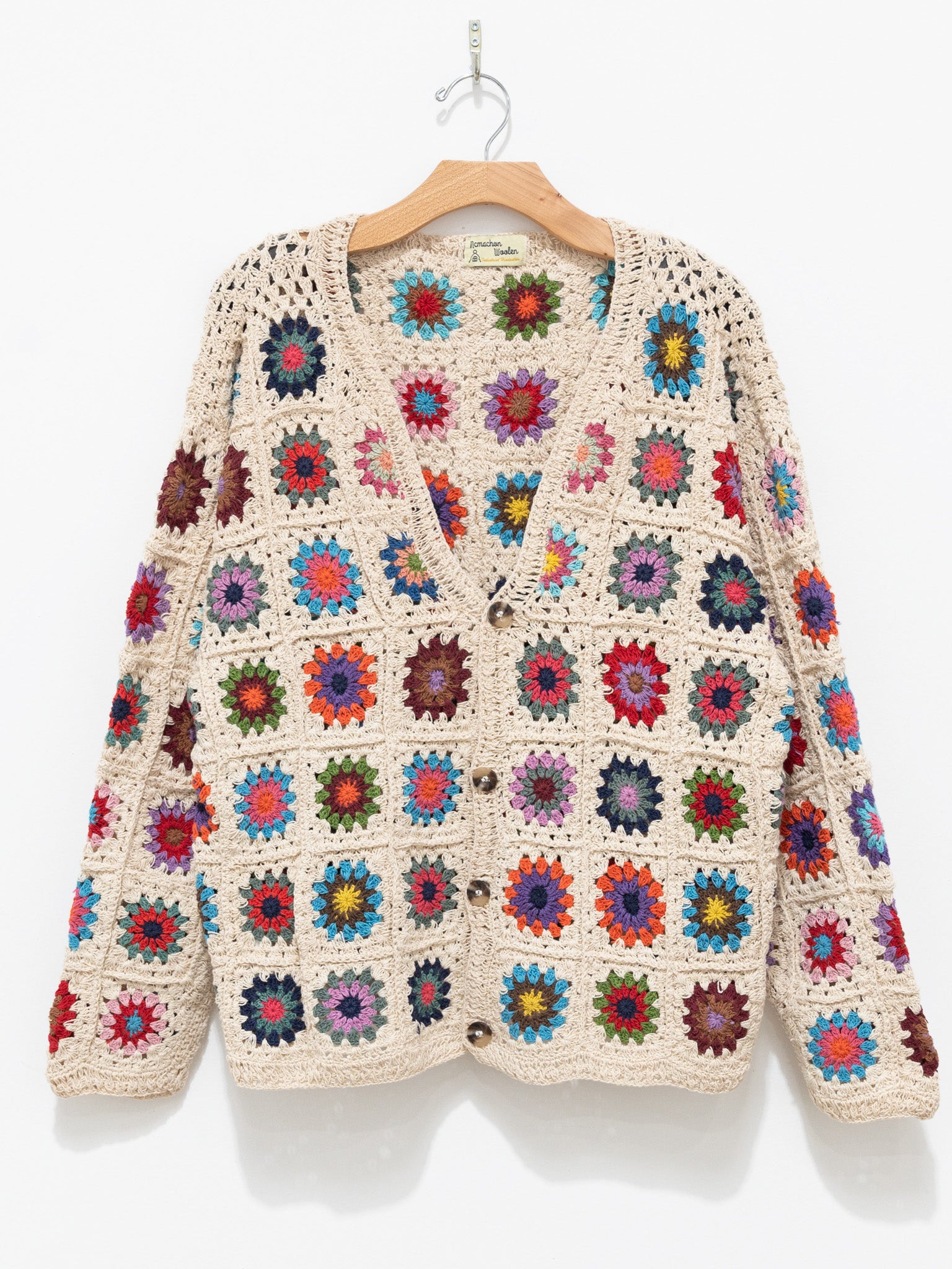 MacMahon Knitting Mills Crochet Cardigan - Flowers