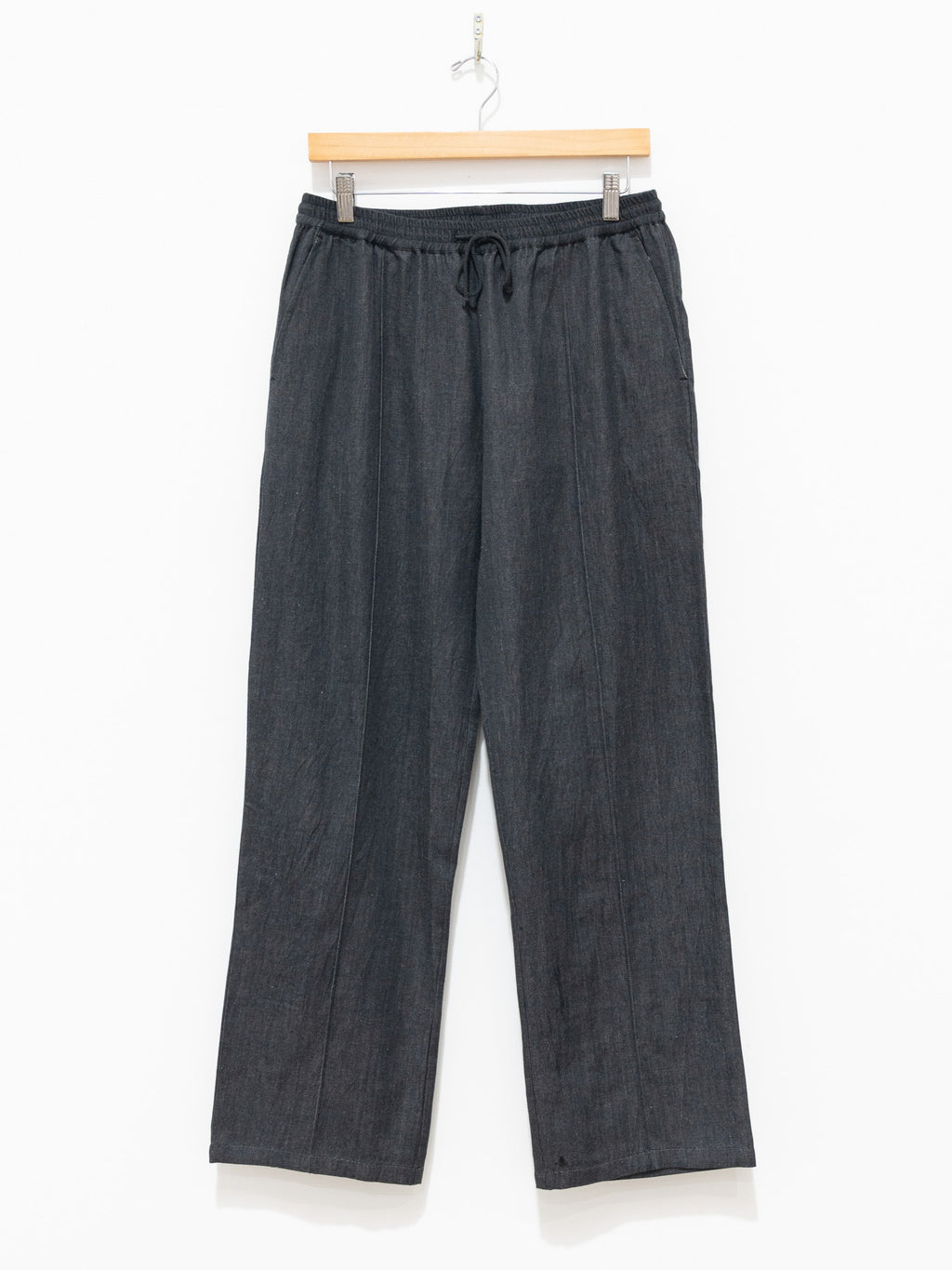Namu Shop - Niche Hand Woven Denim Easy Pants - Black