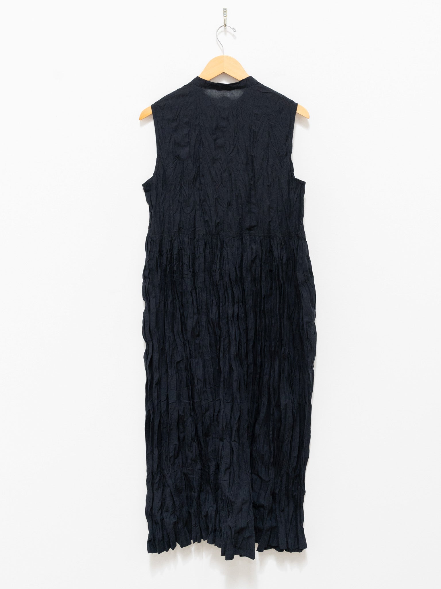Namu Shop - ICHI Crinkle Sleeveless Dress - Black