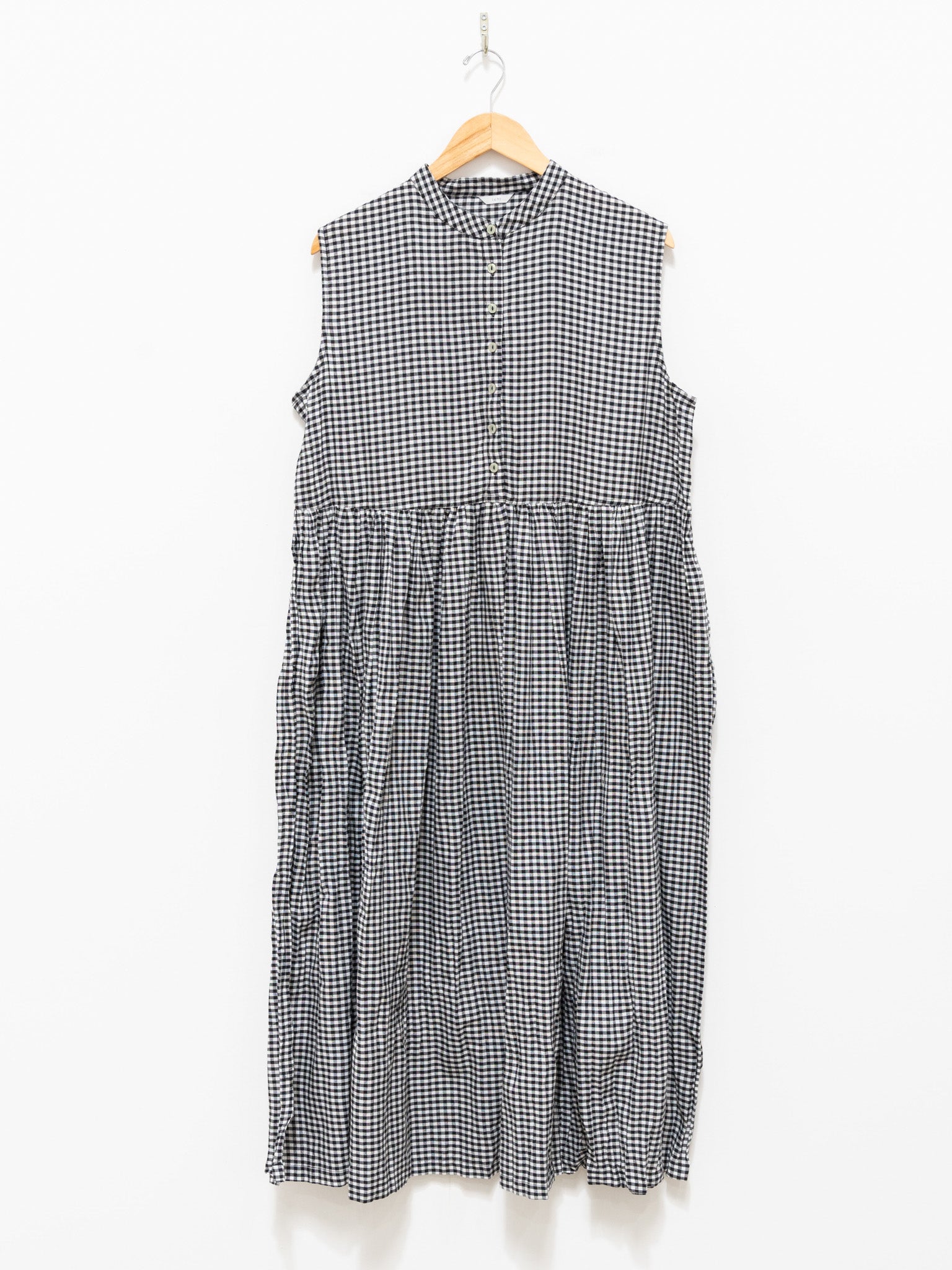 Namu Shop - ICHI Crinkle Sleeveless Dress - Gingham