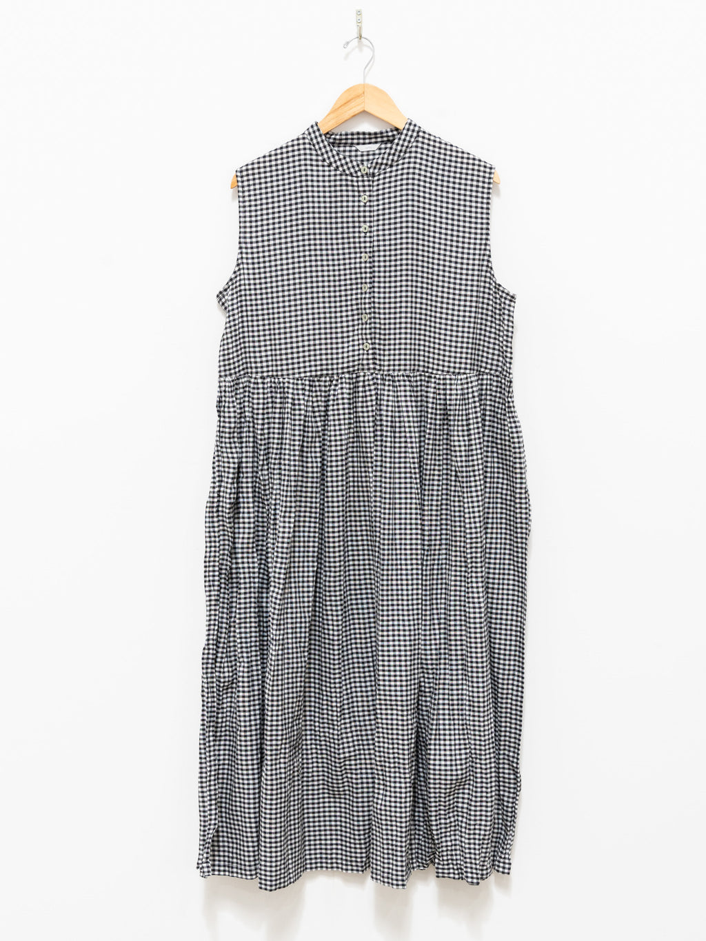 Namu Shop - ICHI Crinkle Sleeveless Dress - Gingham