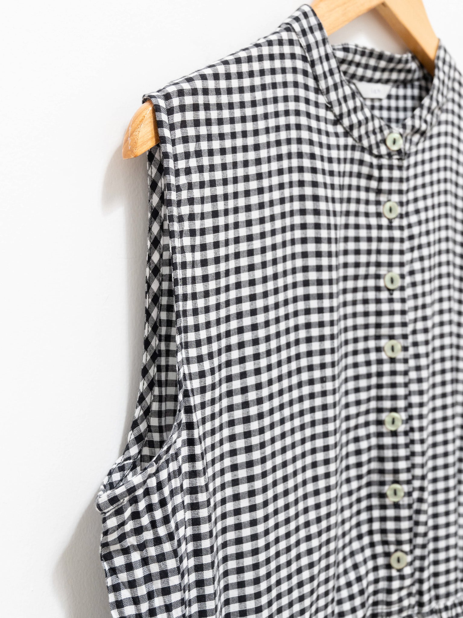 Namu Shop - ICHI Crinkle Sleeveless Dress - Gingham