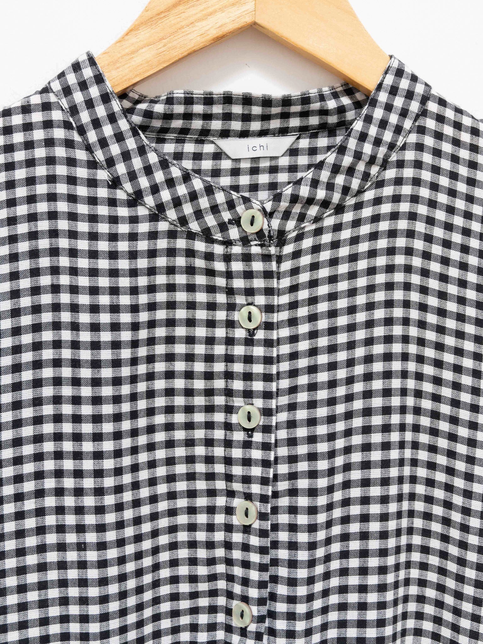 Namu Shop - ICHI Crinkle Sleeveless Dress - Gingham