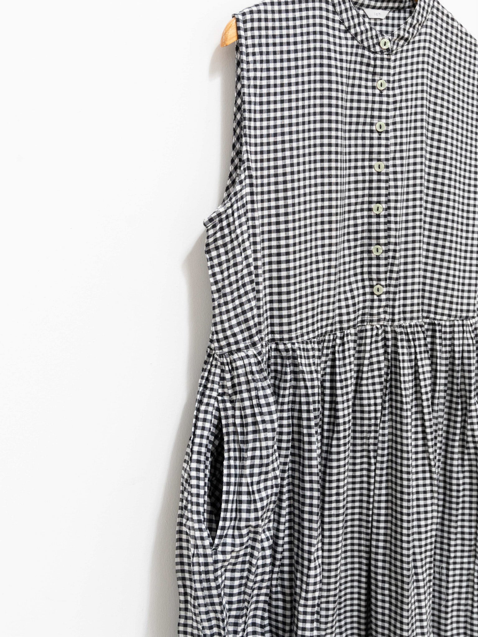 Namu Shop - ICHI Crinkle Sleeveless Dress - Gingham