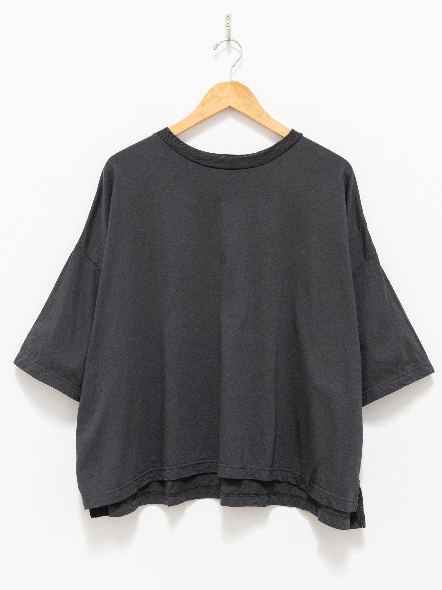 Namu Shop - ICHI Relaxed S/S Pullover - Charcoal Gray