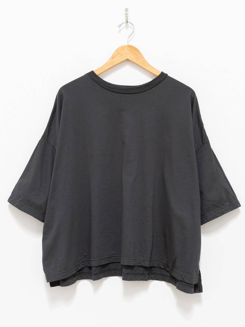 Namu Shop - ICHI Relaxed S/S Pullover - Charcoal Gray