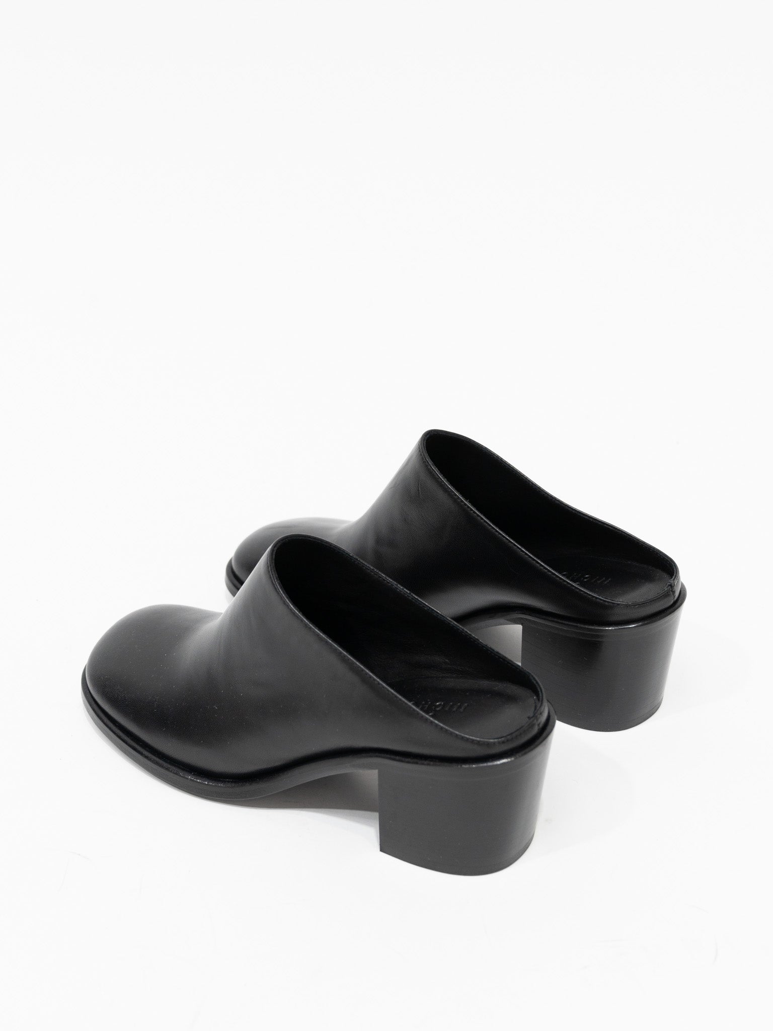 Namu Shop - Studio Nicholson Tate Heeled Mule - Black Leather