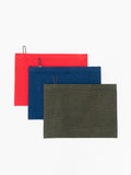 Namu Shop - Amiacalva Large Washed Canvas Pouch - Blue, Olive, Red