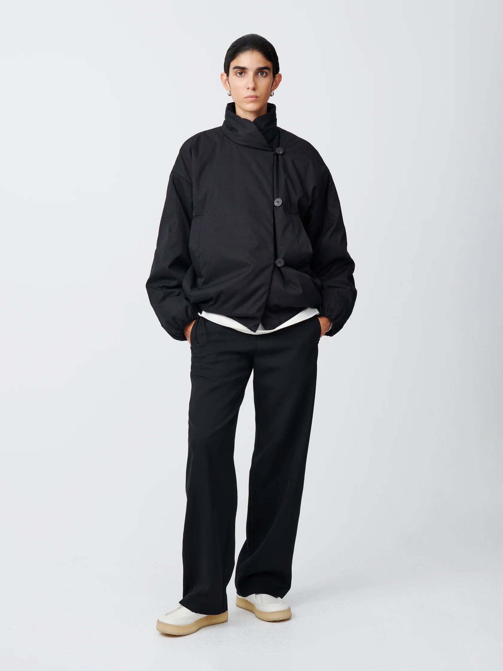 Namu Shop - Studio Nicholson Vaner Showerproof Padded Jacket - Black