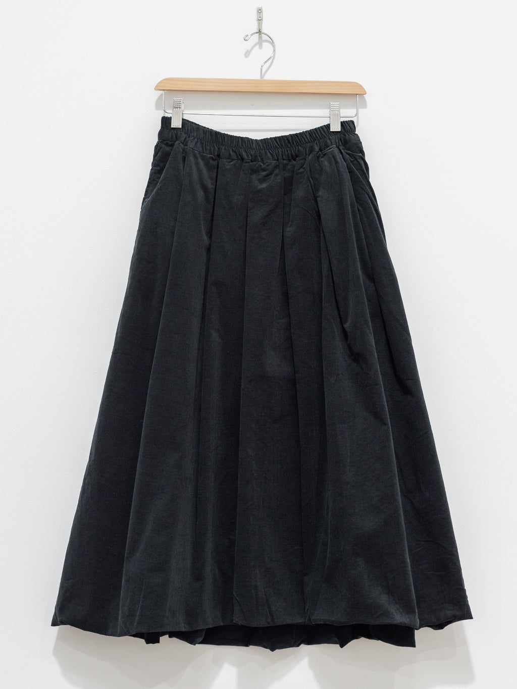 Namu Shop - ICHI Corduroy Balloon Skirt - Black