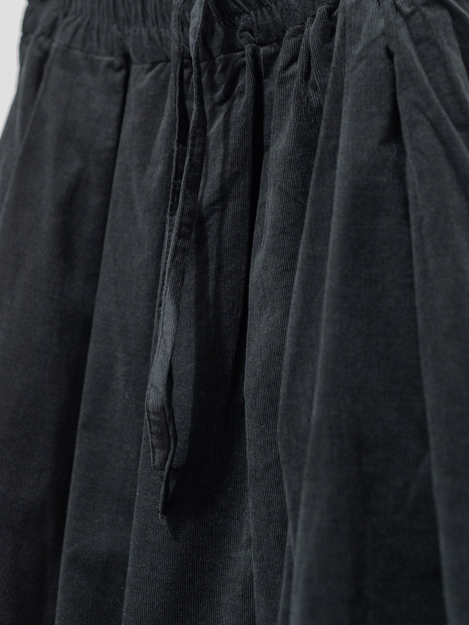 Namu Shop - ICHI Corduroy Balloon Skirt - Black