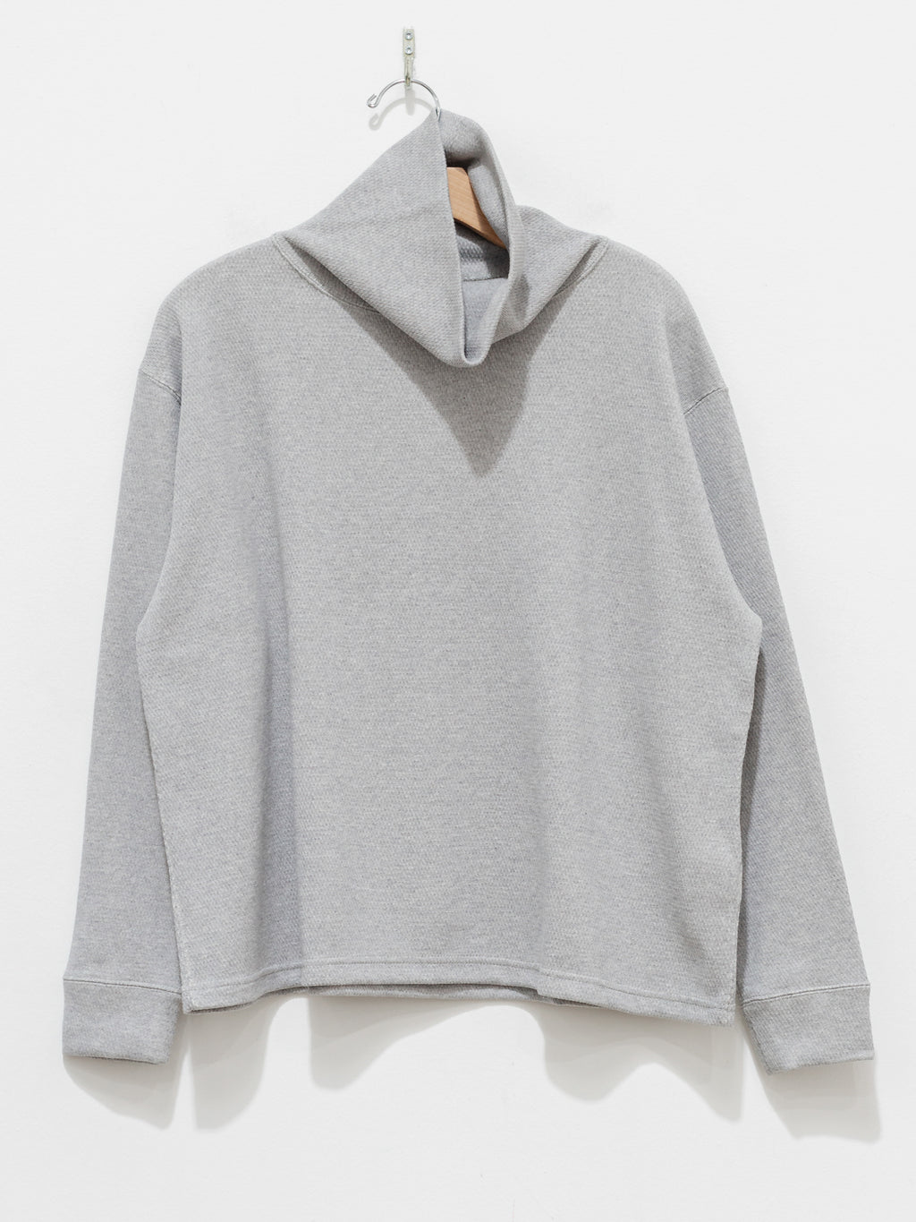 Namu Shop - ICHI Honeycomb Wide Neck Top - Gray