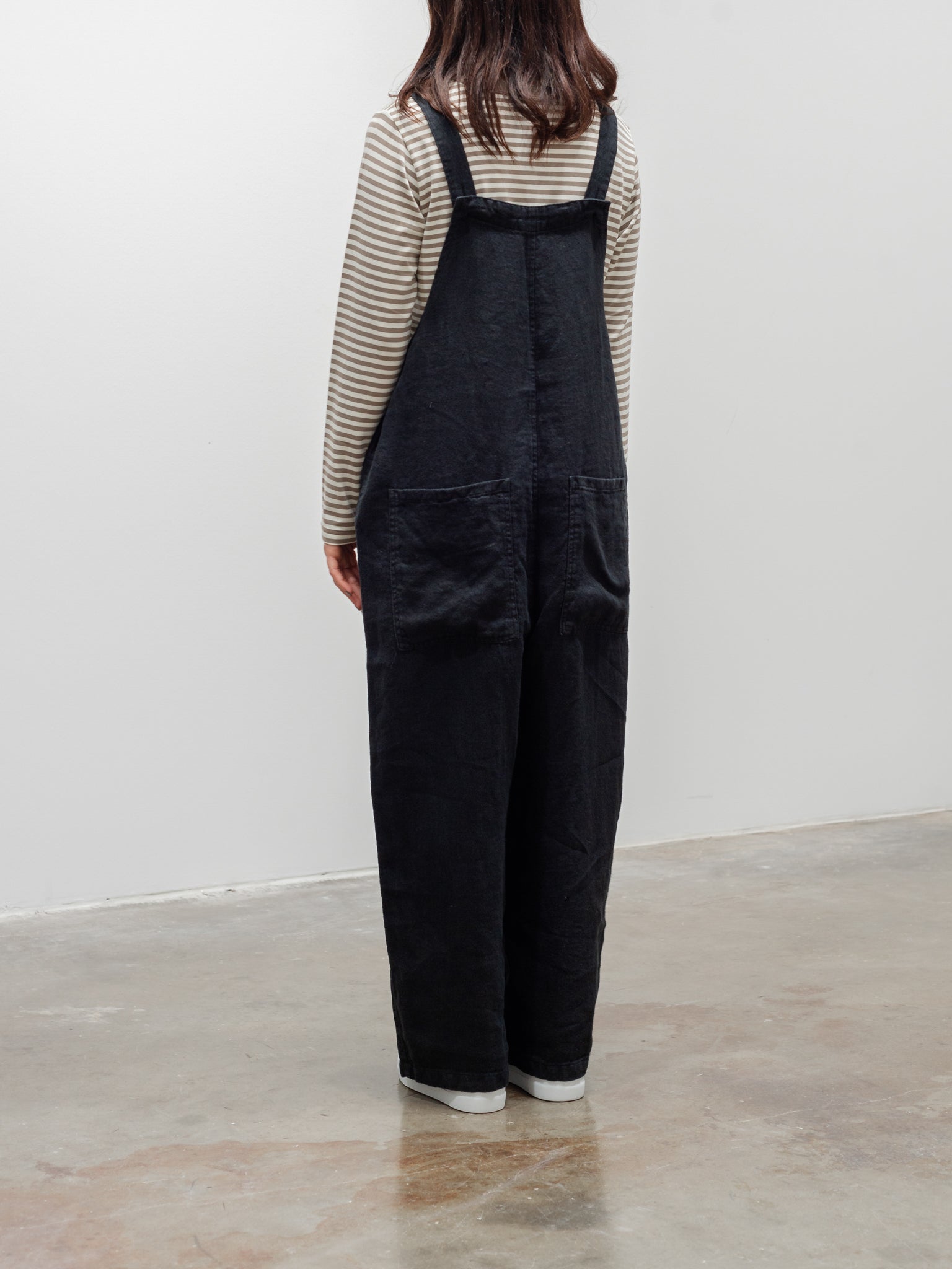 Namu Shop - ICHI Linen Denim Overalls - Black