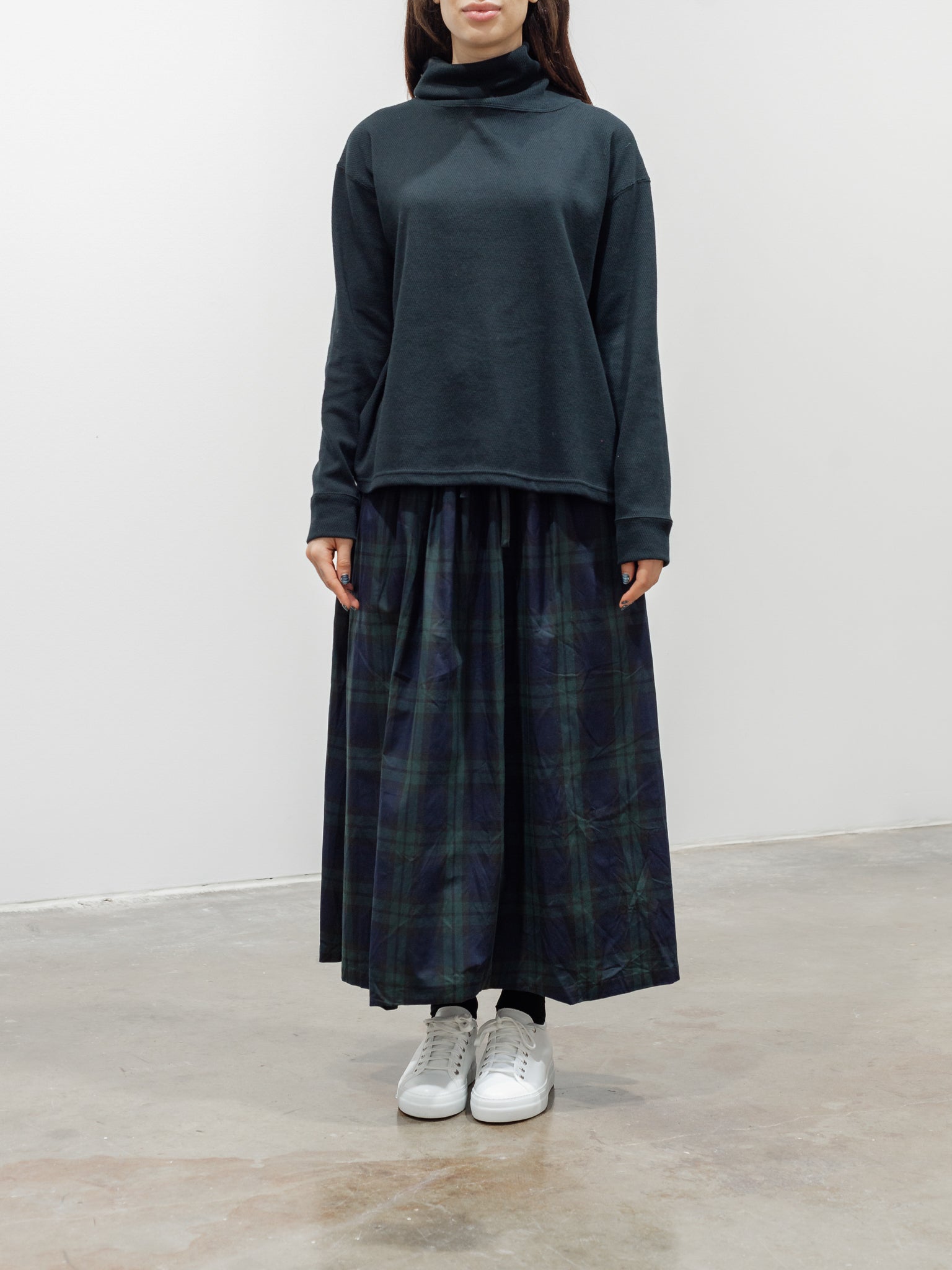 Namu Shop - ICHI Long Skirt - Black Watch