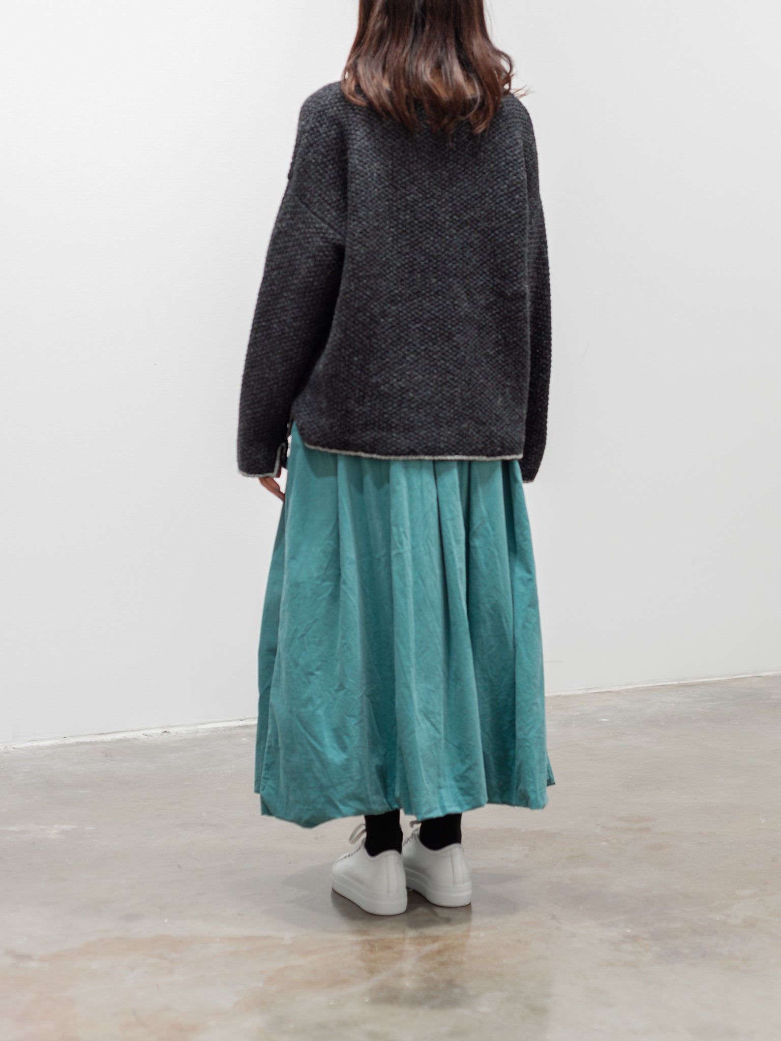 Namu Shop - ICHI Corduroy Balloon Skirt - Teal