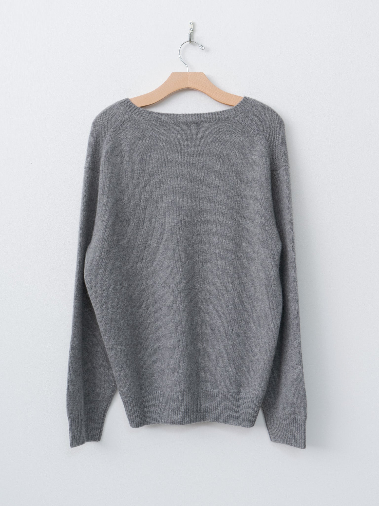 Namu Shop - Sofie D'Hoore Mann 3-Ply Cashmere Sweater - Mid Grey Melange