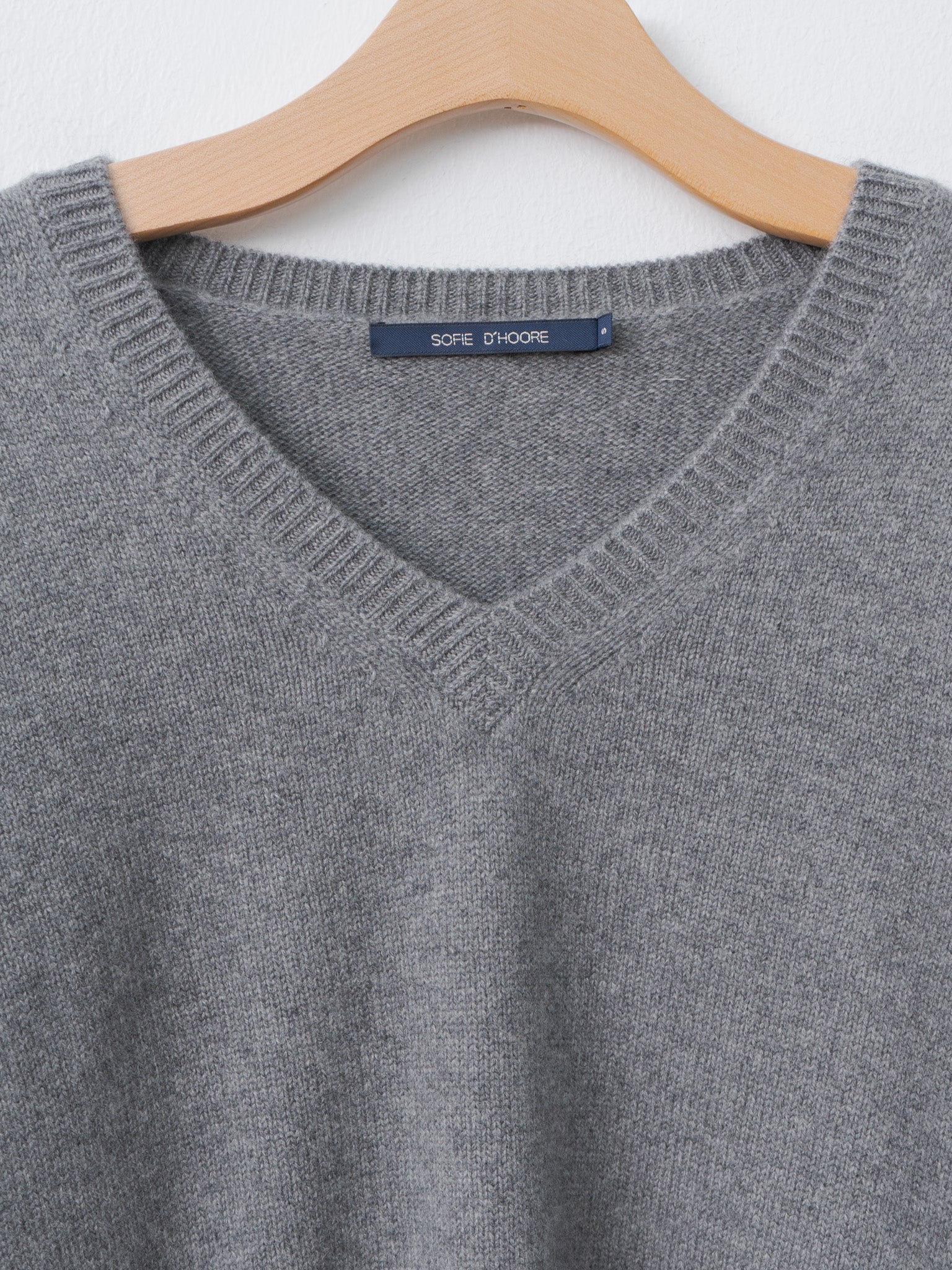 Namu Shop - Sofie D'Hoore Mann 3-Ply Cashmere Sweater - Mid Grey Melange