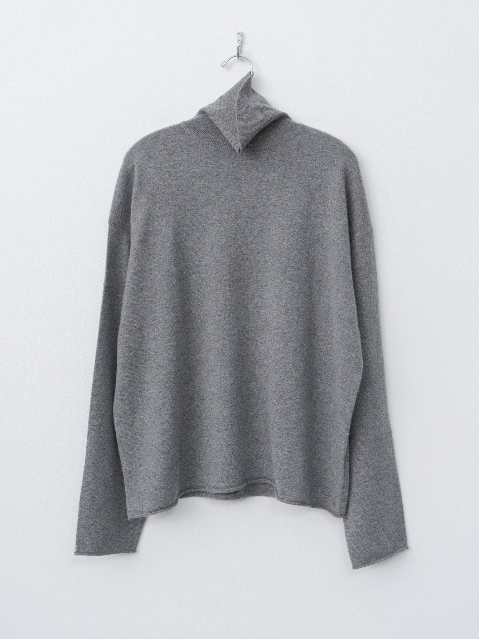 Namu Shop - Sofie D'Hoore Marchi 1-Ply Cashmere Sweater - Mid Grey Melange