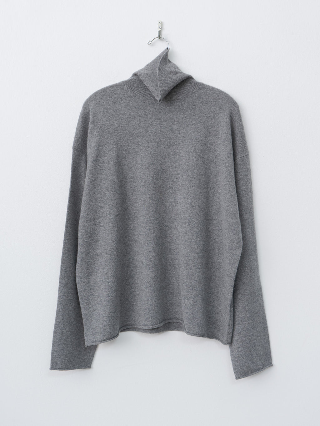 Namu Shop - Sofie D'Hoore Marchi 1-Ply Cashmere Sweater - Mid Grey Melange