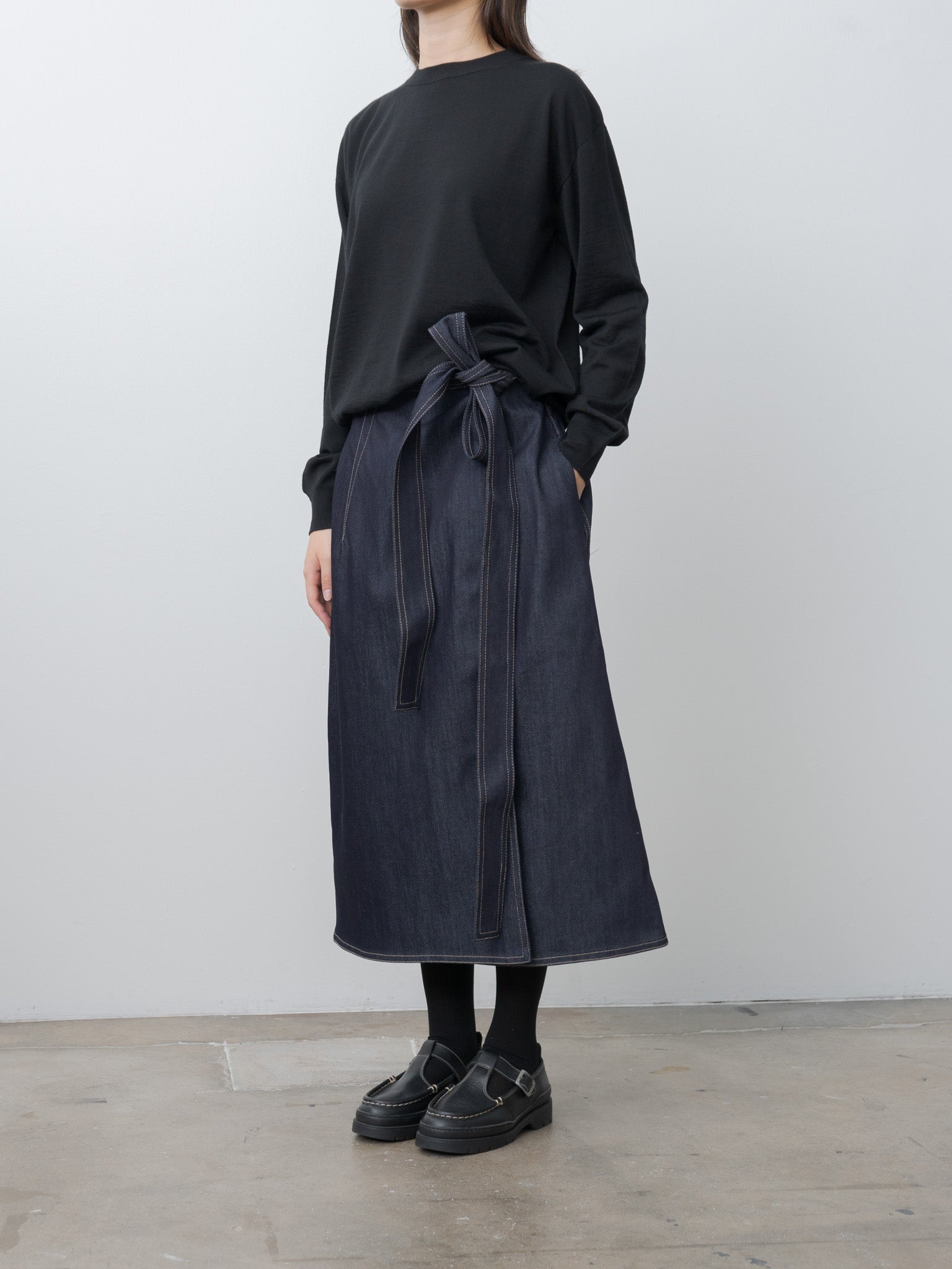 Namu Shop - Sofie D'Hoore Stieglitz Denim Skirt - Raw Denim