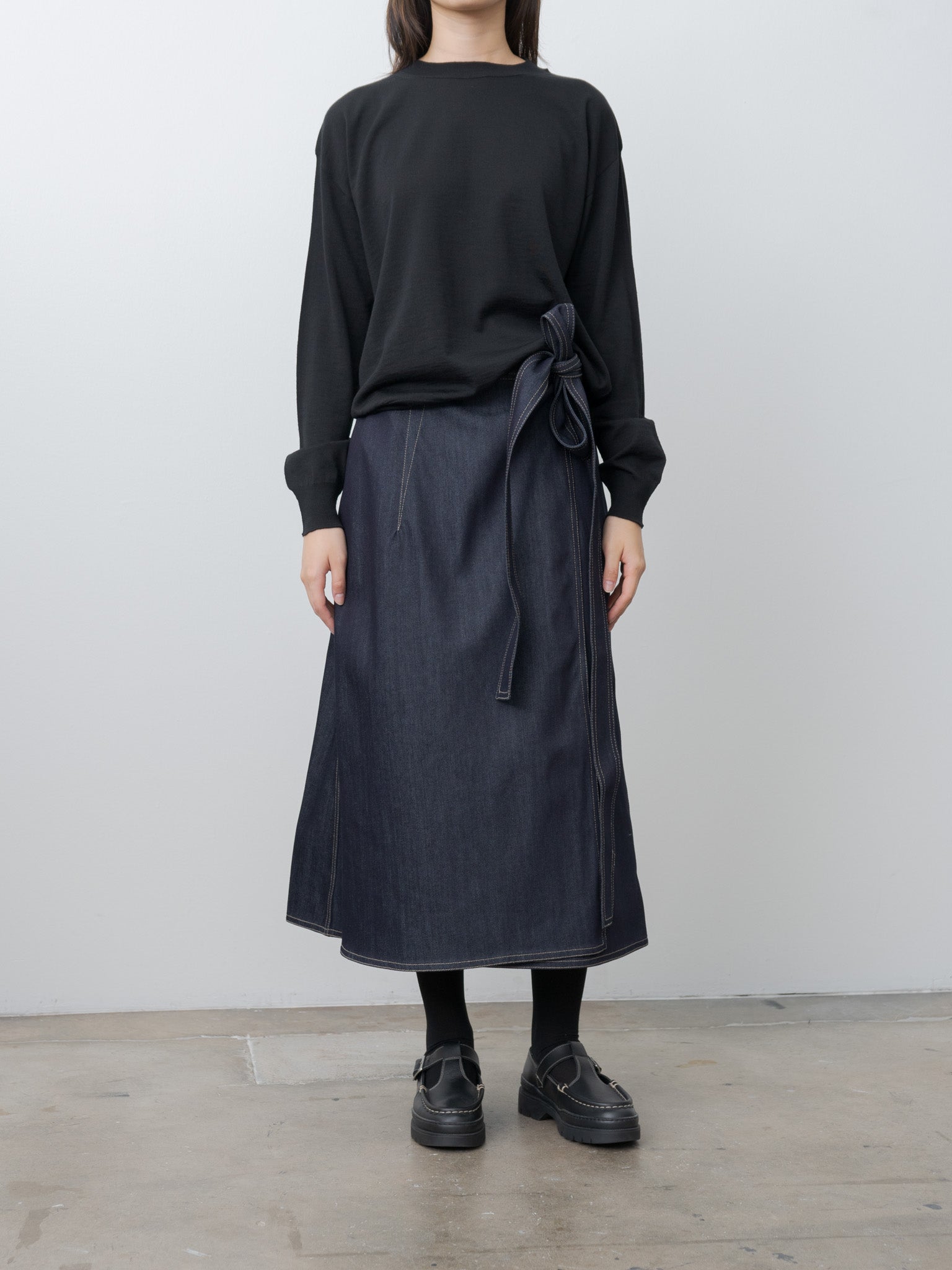 Namu Shop - Sofie D'Hoore Stieglitz Denim Skirt - Raw Denim