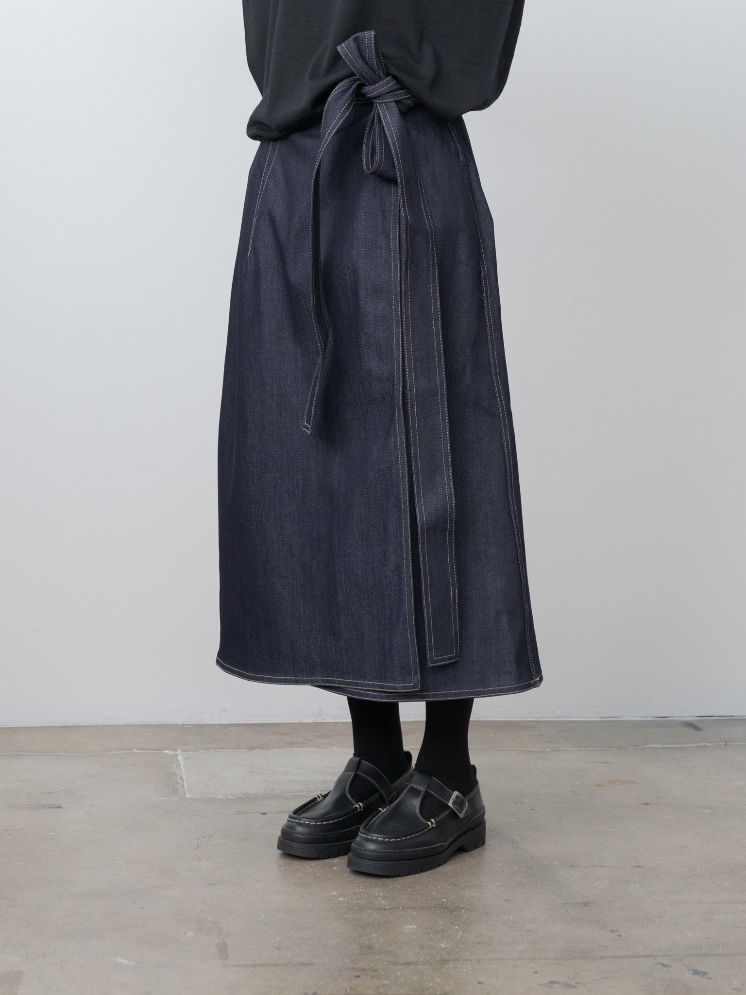 Namu Shop - Sofie D'Hoore Stieglitz Denim Skirt - Raw Denim