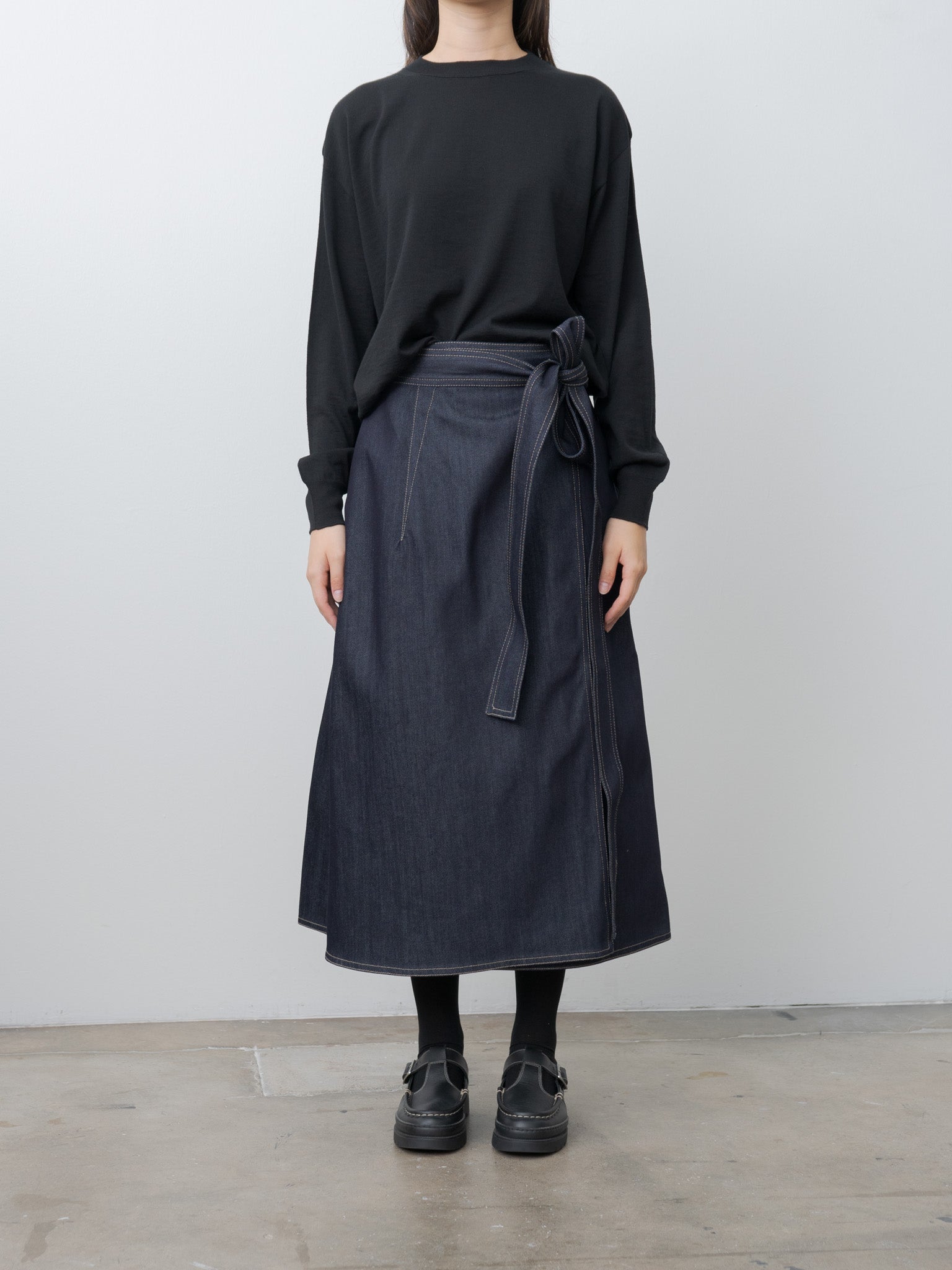 Namu Shop - Sofie D'Hoore Stieglitz Denim Skirt - Raw Denim
