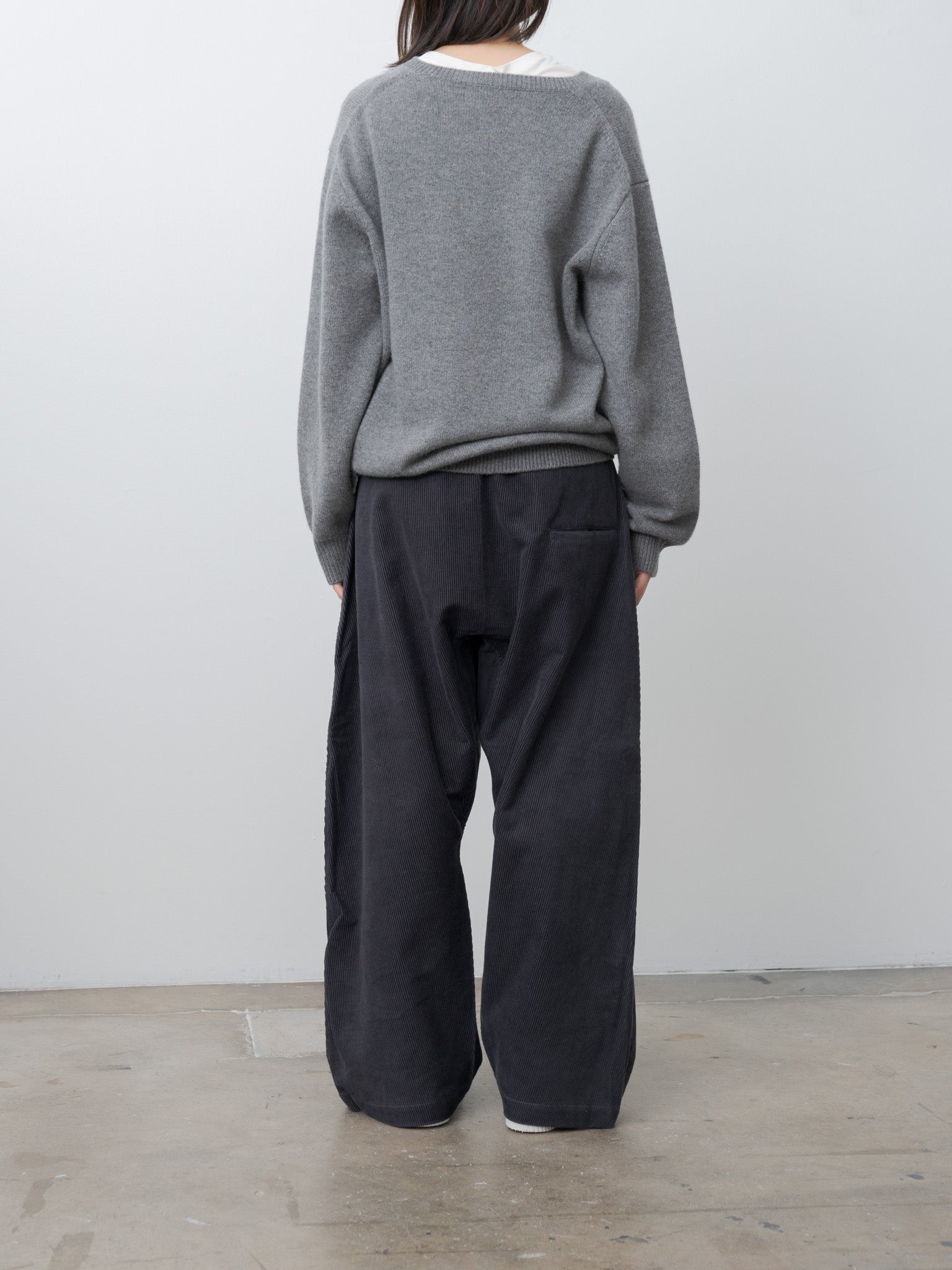 Namu Shop - Sofie D'Hoore Mann 3-Ply Cashmere Sweater - Mid Grey Melange