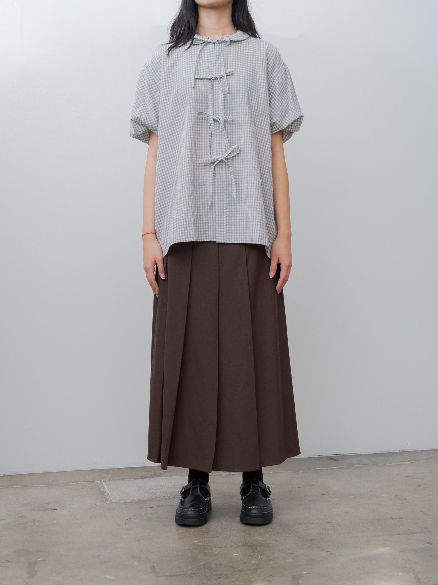 Namu Shop - Eleph Auntie Shirt - Grey Check