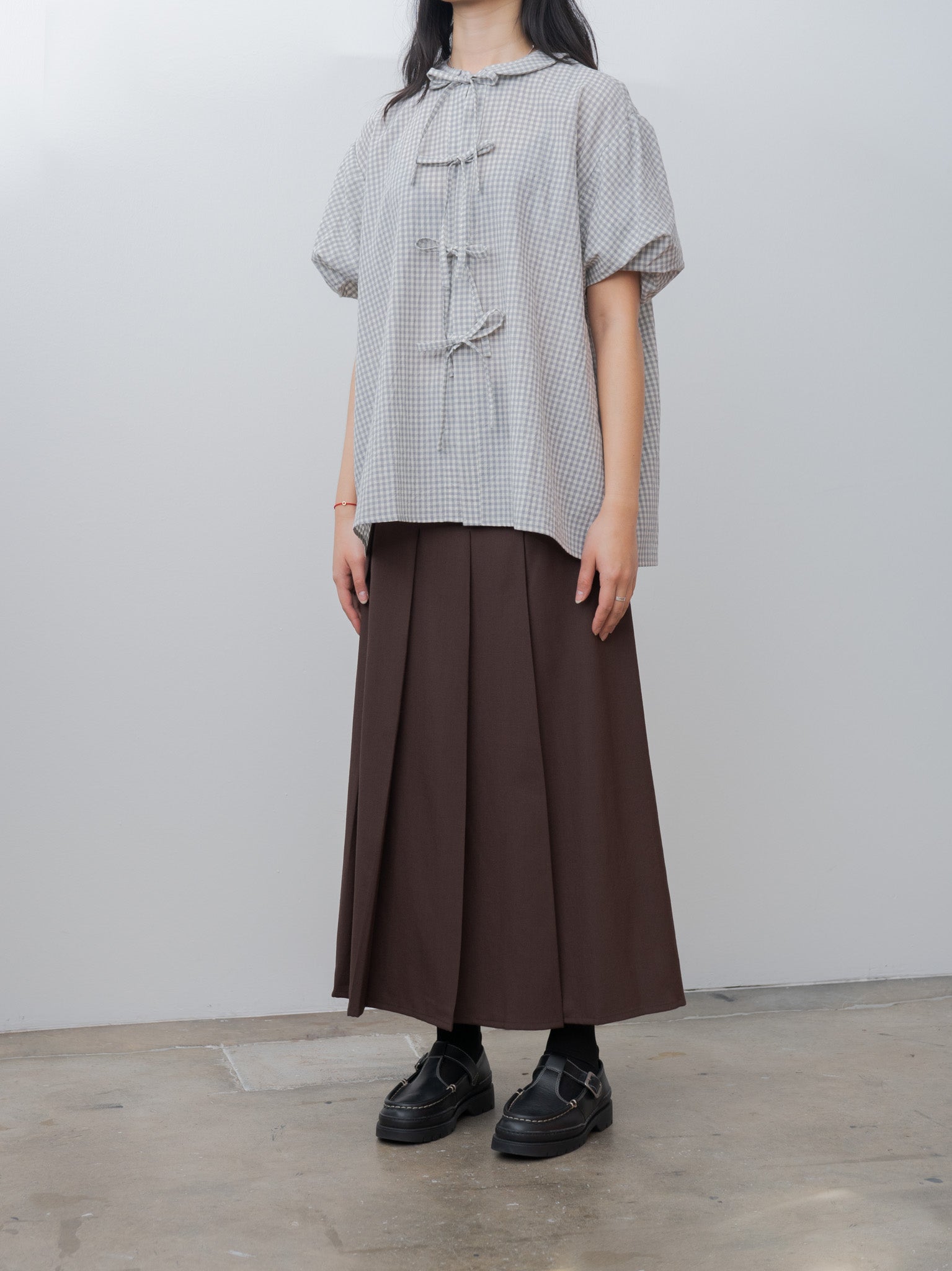 Namu Shop - Eleph Auntie Shirt - Grey Check