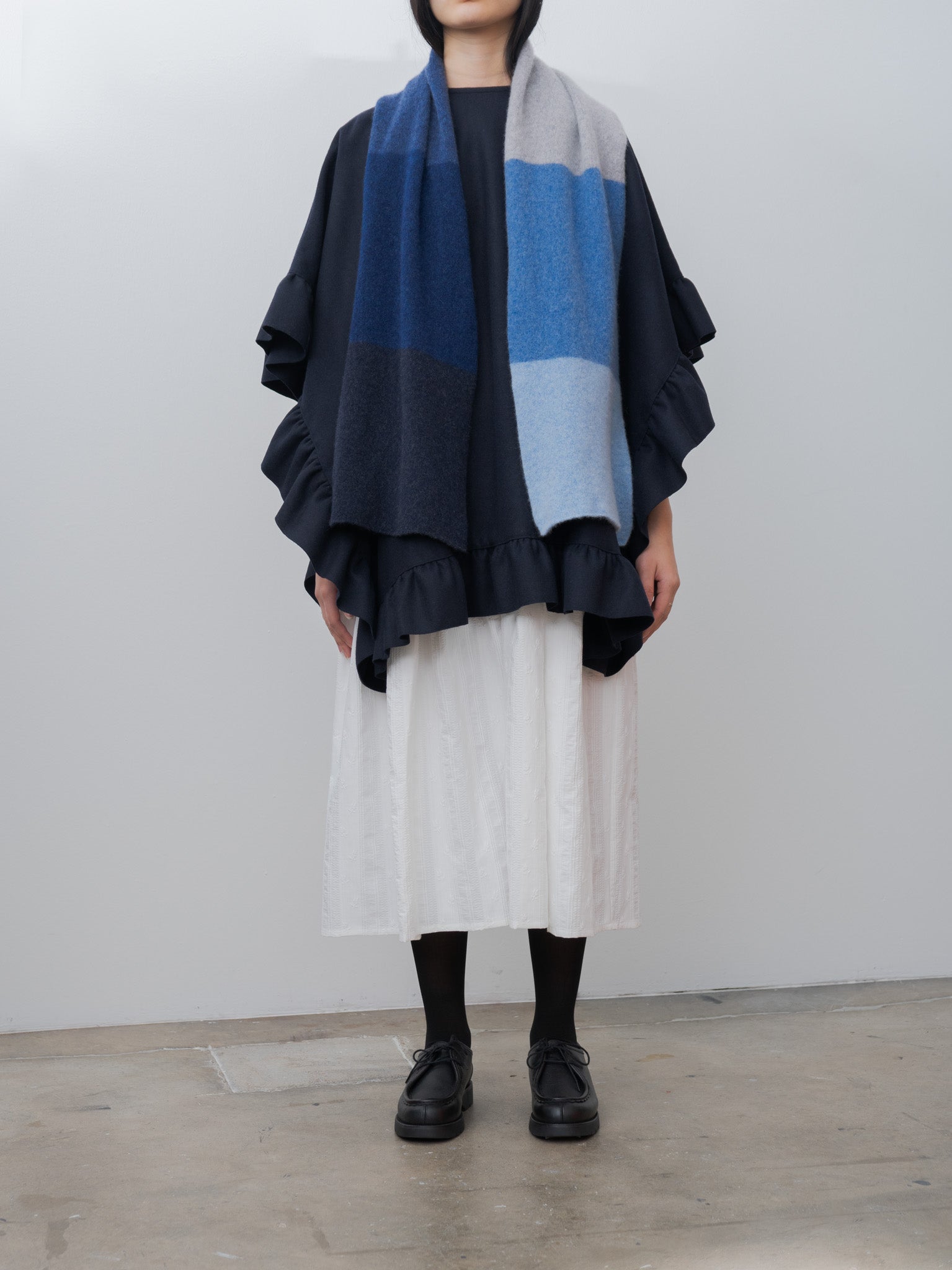 Namu Shop - Cecilie Telle Block Scarf - Blues
