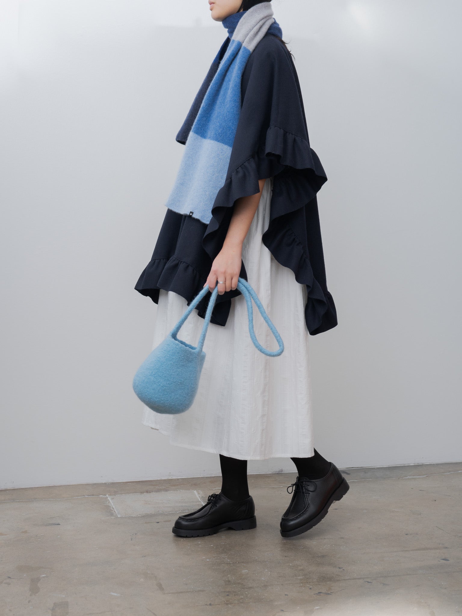 Namu Shop - Cecilie Telle Long Strap Smallest Bucket Bag - Sky Blue