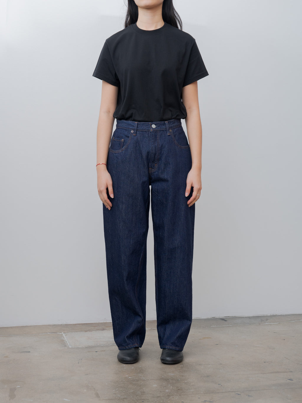 Namu Shop - Ciota Baggy 5 Pocket Pants - Navy/One Wash