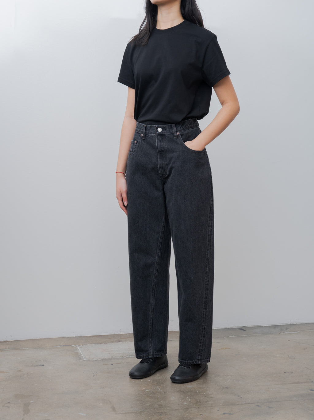 Namu Shop - Ciota Baggy 5 Pocket Pants - Medium Black