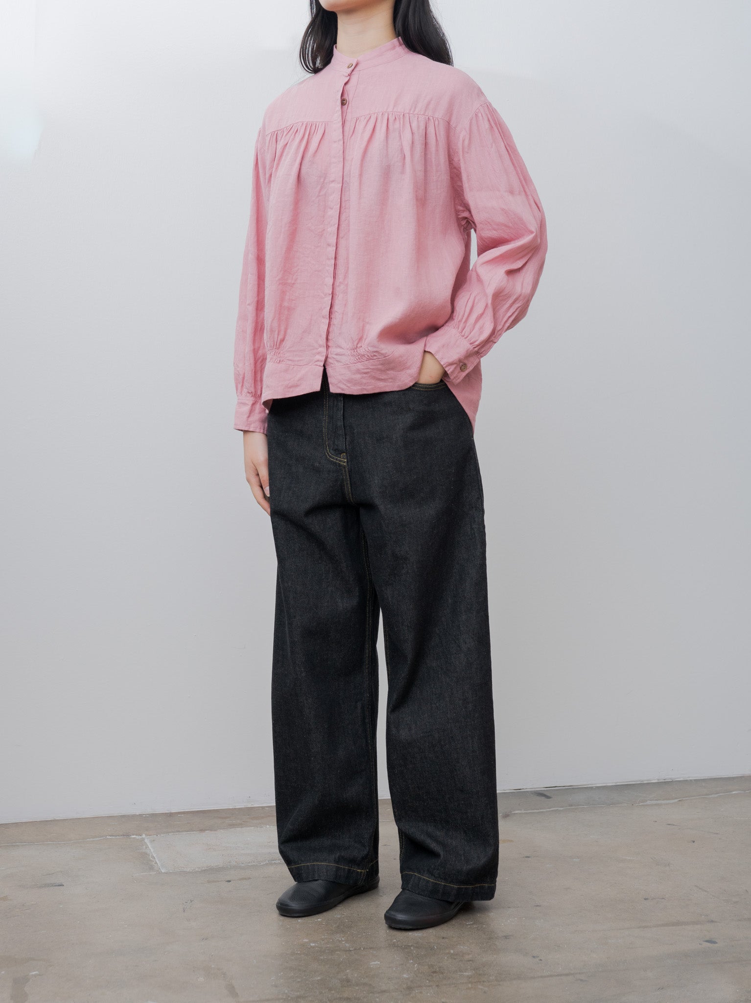 Namu Shop - Ichi Antiquites Linen Shirt - Pink