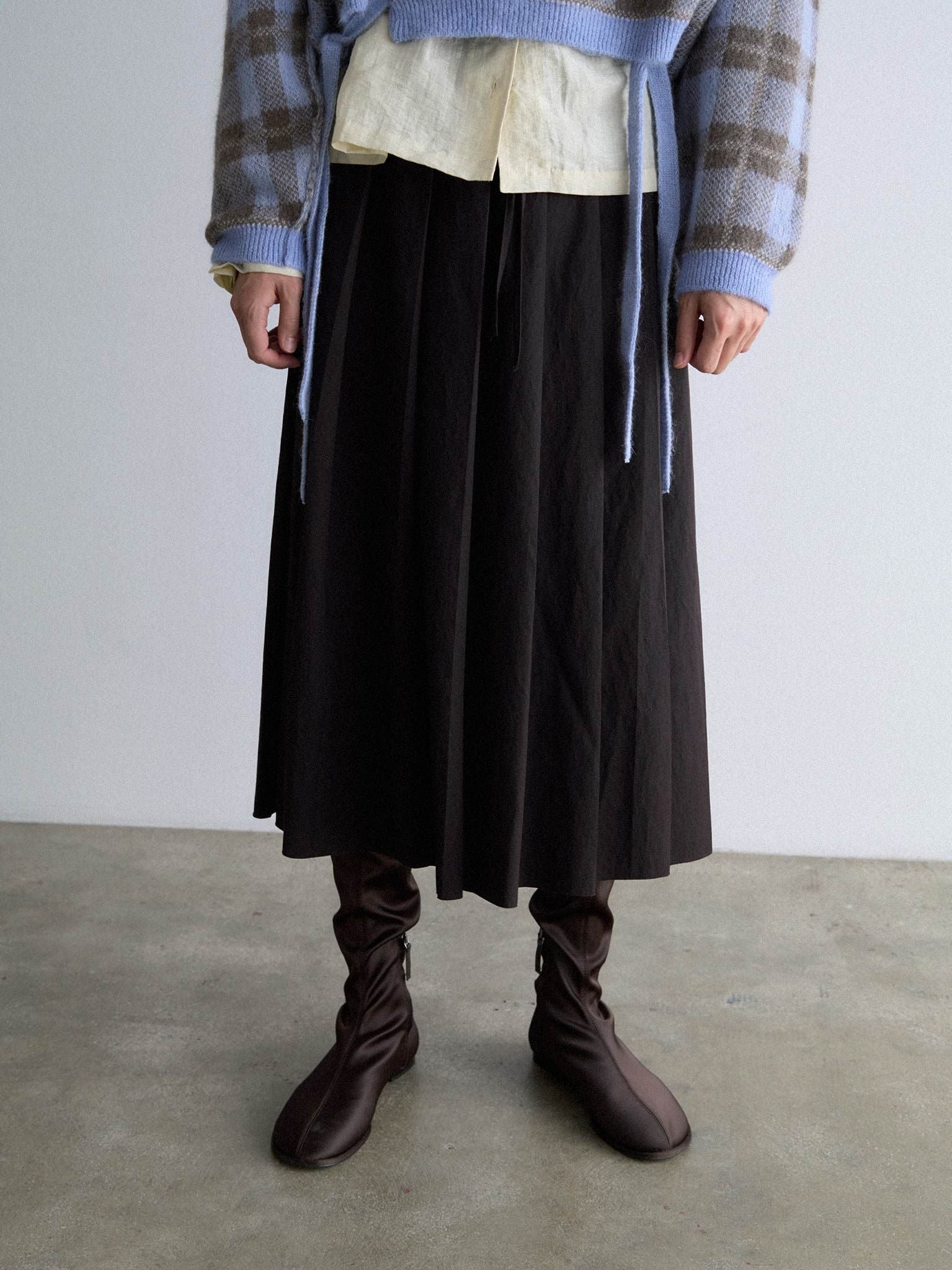 Namu Shop - Rus KENBAN Skirt - Chocolate